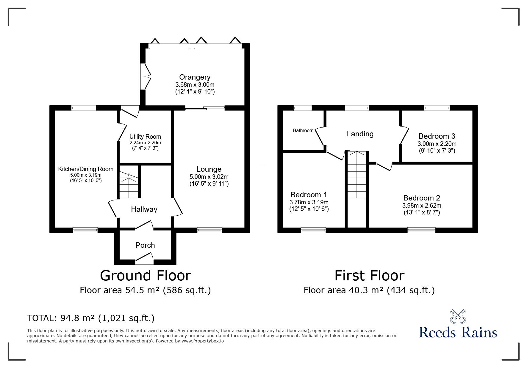 Floorplan of 3 bedroom Mid Terrace House for sale, Stoneyhurst Avenue, Burnley, Lancashire, BB10