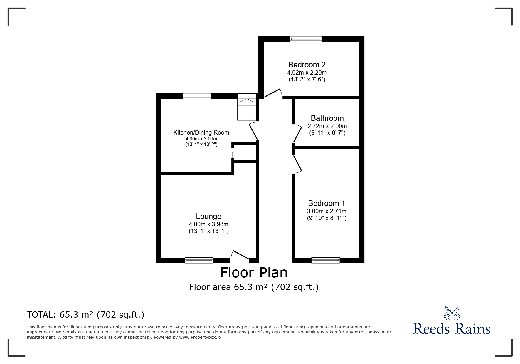 Floorplan of 2 bedroom Mid Terrace House for sale, Laithe Street, Burnley, Lancashire, BB11