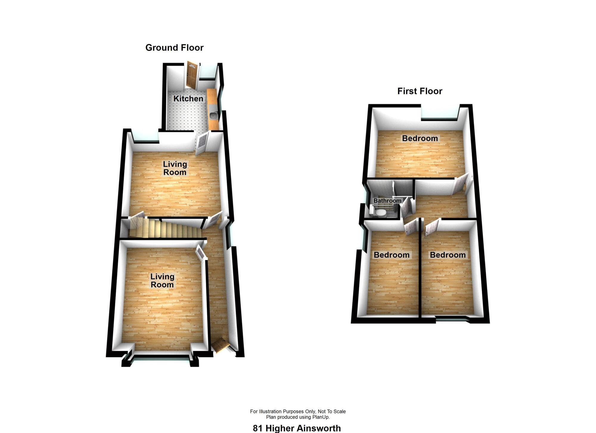 Floorplan of 3 bedroom End Terrace House for sale, Higher Ainsworth Road, Radcliffe, Greater Manchester, M26