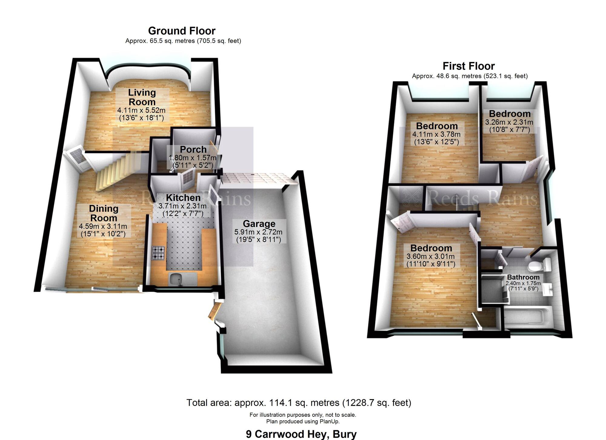 Floorplan of 3 bedroom Detached House for sale, Carrwood Hey, Ramsbottom, Greater Manchester, BL0