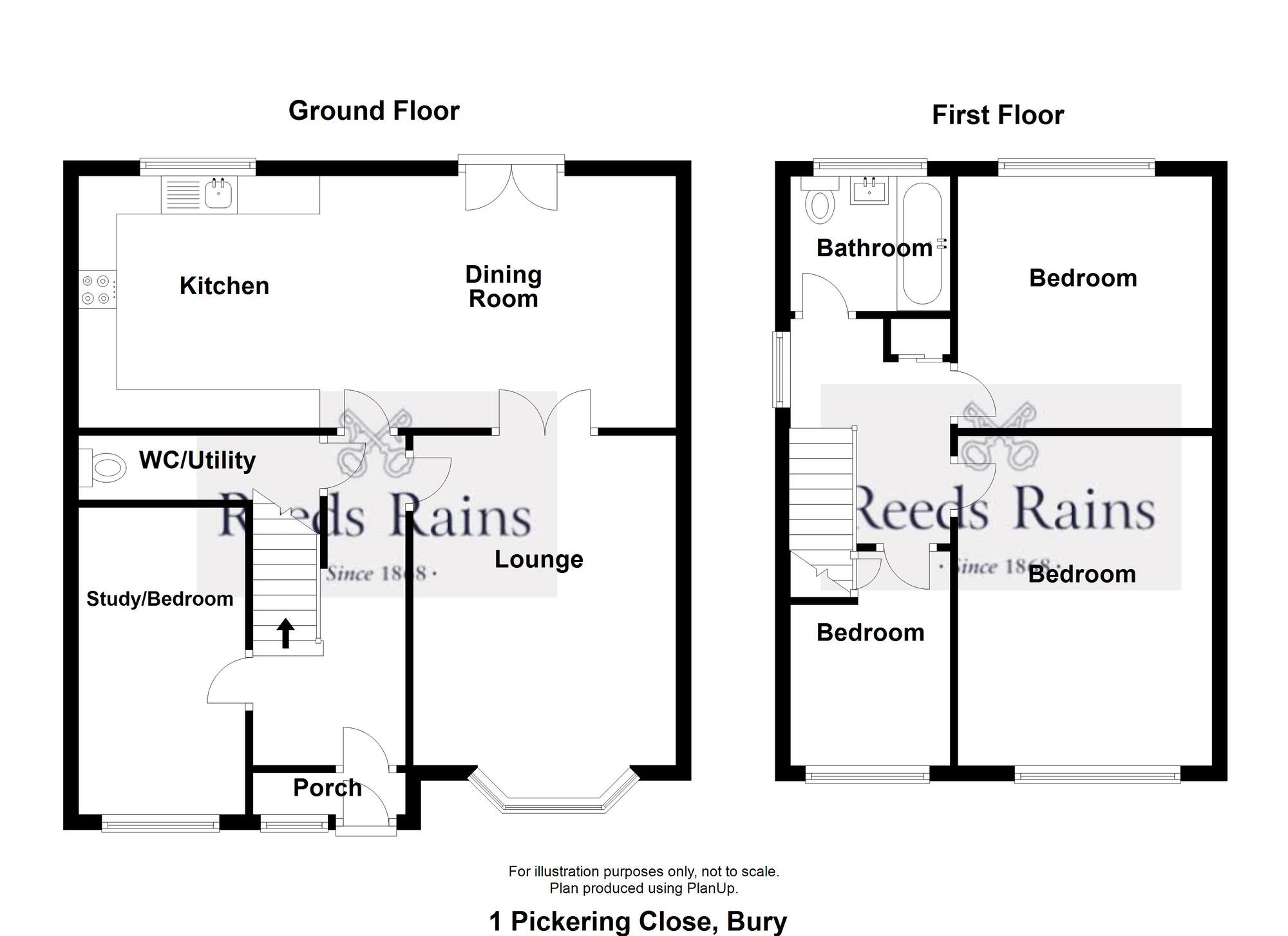 Floorplan of 4 bedroom Detached House for sale, Pickering Close, Bury, Greater Manchester, BL8