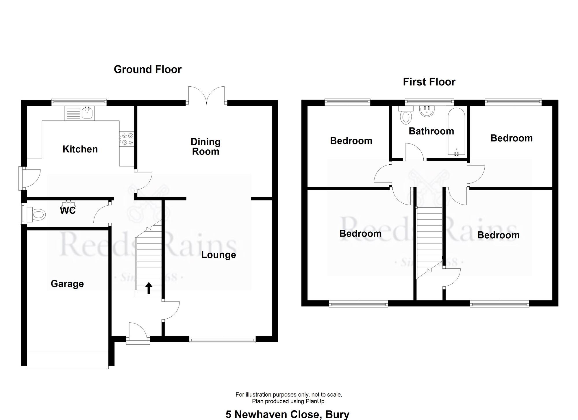 Floorplan of 4 bedroom Detached House for sale, Newhaven Close, Bury, Greater Manchester, BL8