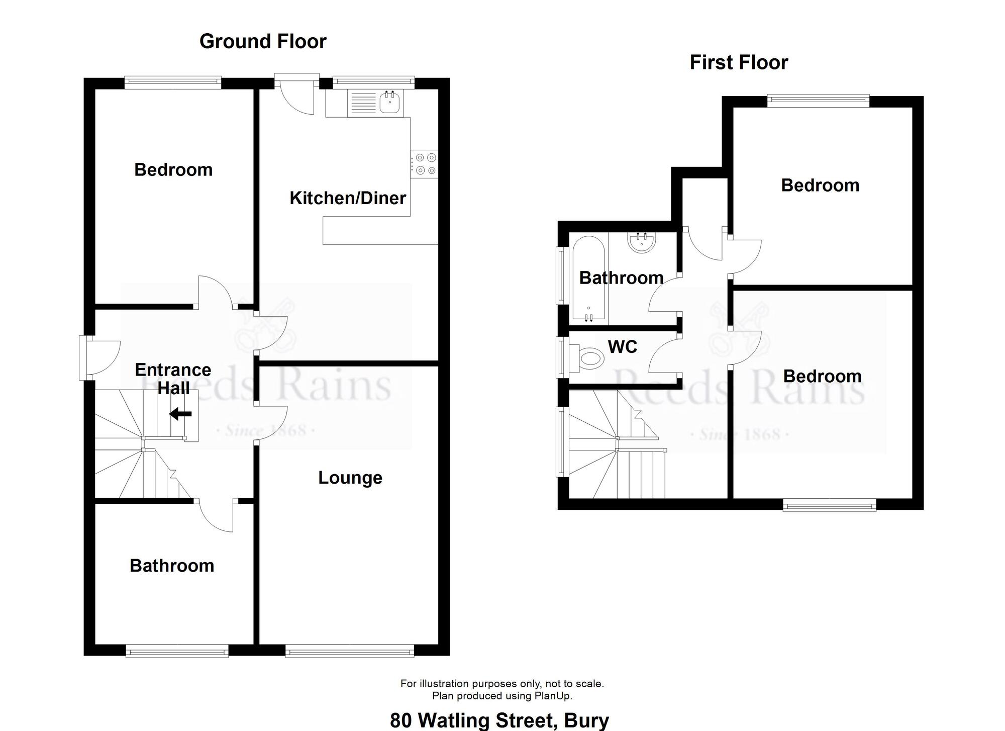 Floorplan of 4 bedroom Semi Detached House for sale, Watling Street, Bury, Greater Manchester, BL8