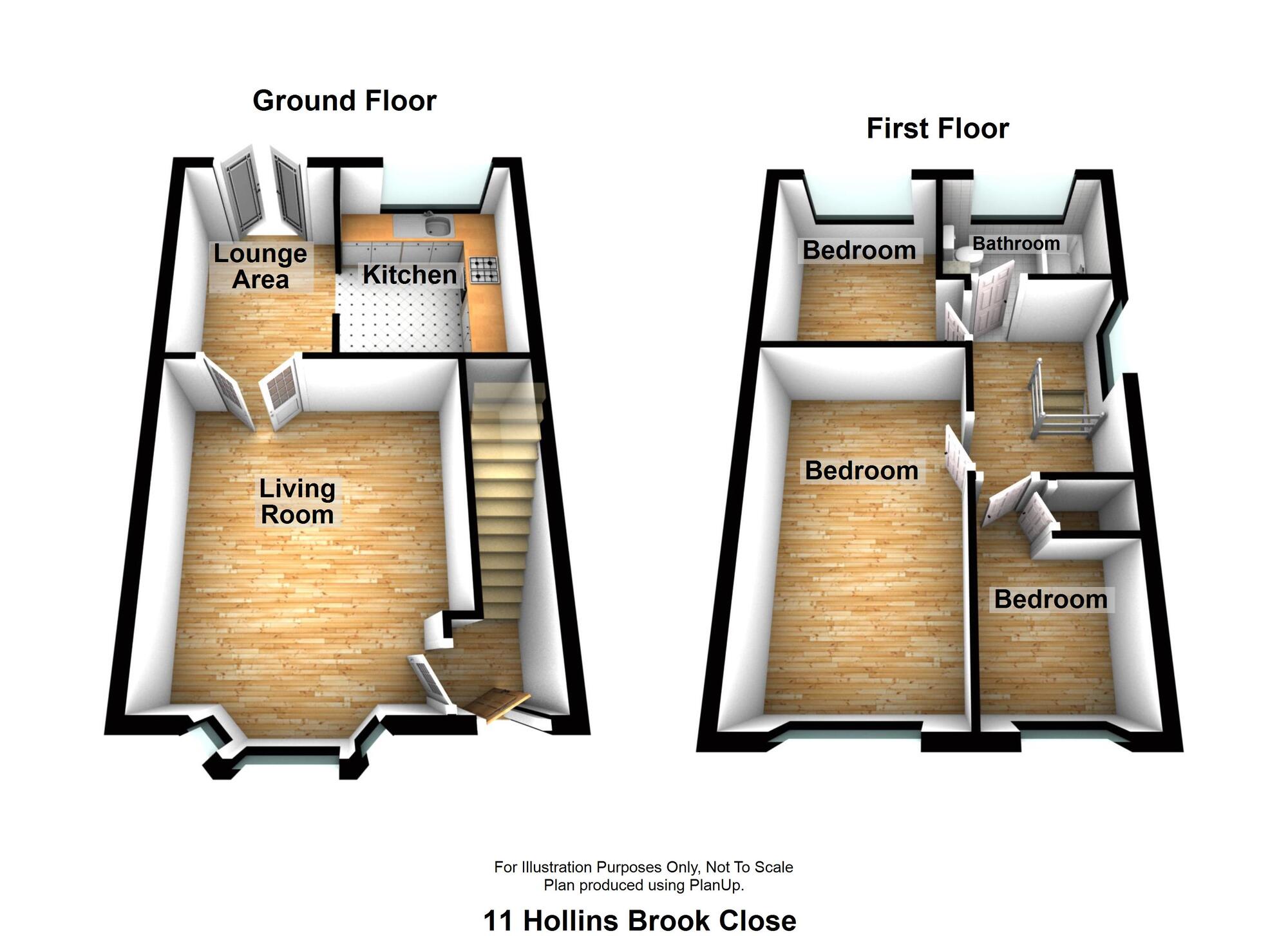 Floorplan of 3 bedroom Semi Detached House for sale, Hollins Brook Close, Unsworth, Greater Manchester, BL9