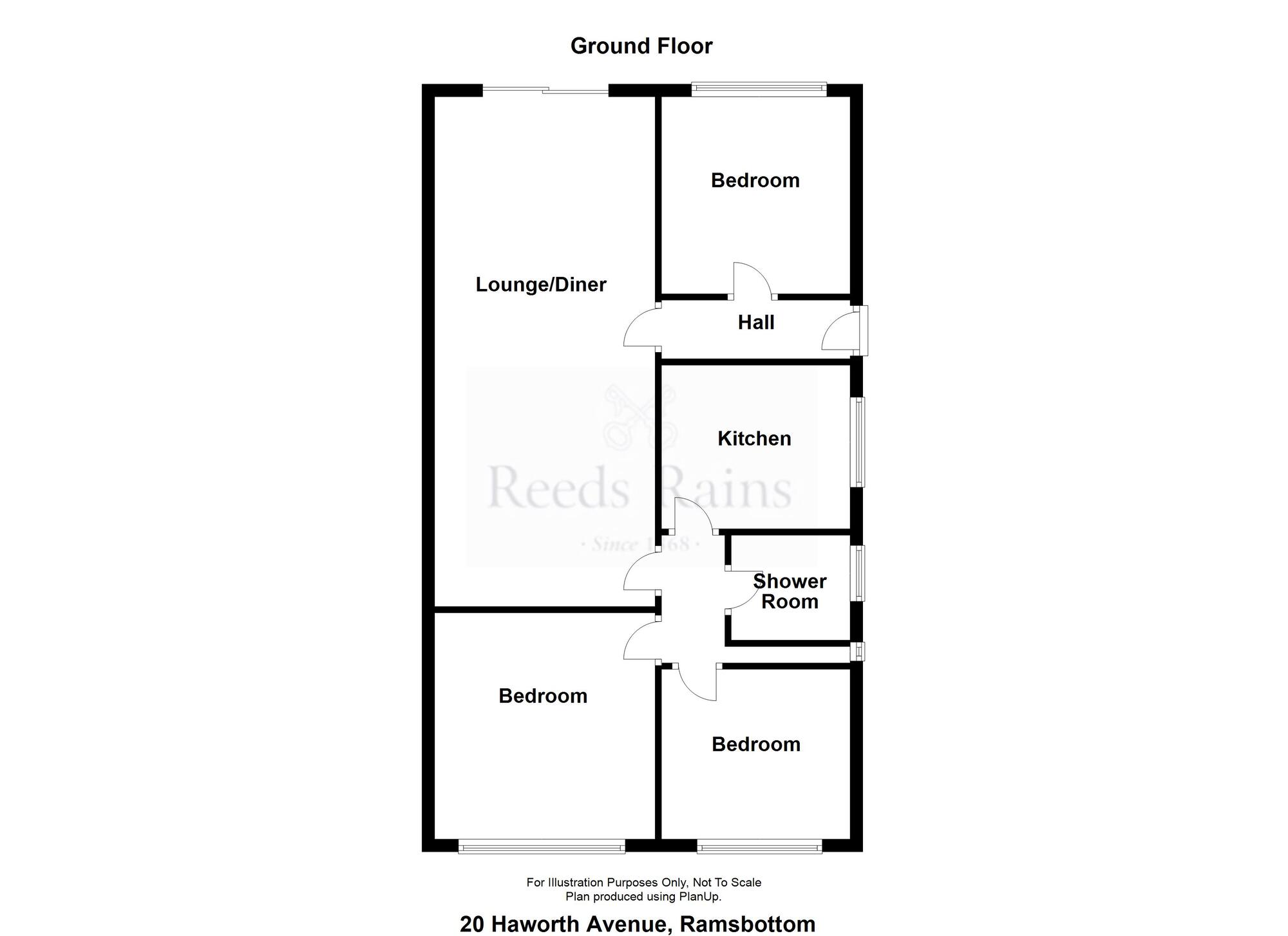 Floorplan of 3 bedroom Semi Detached Bungalow for sale, Haworth Avenue, Ramsbottom, Greater Manchester, BL0