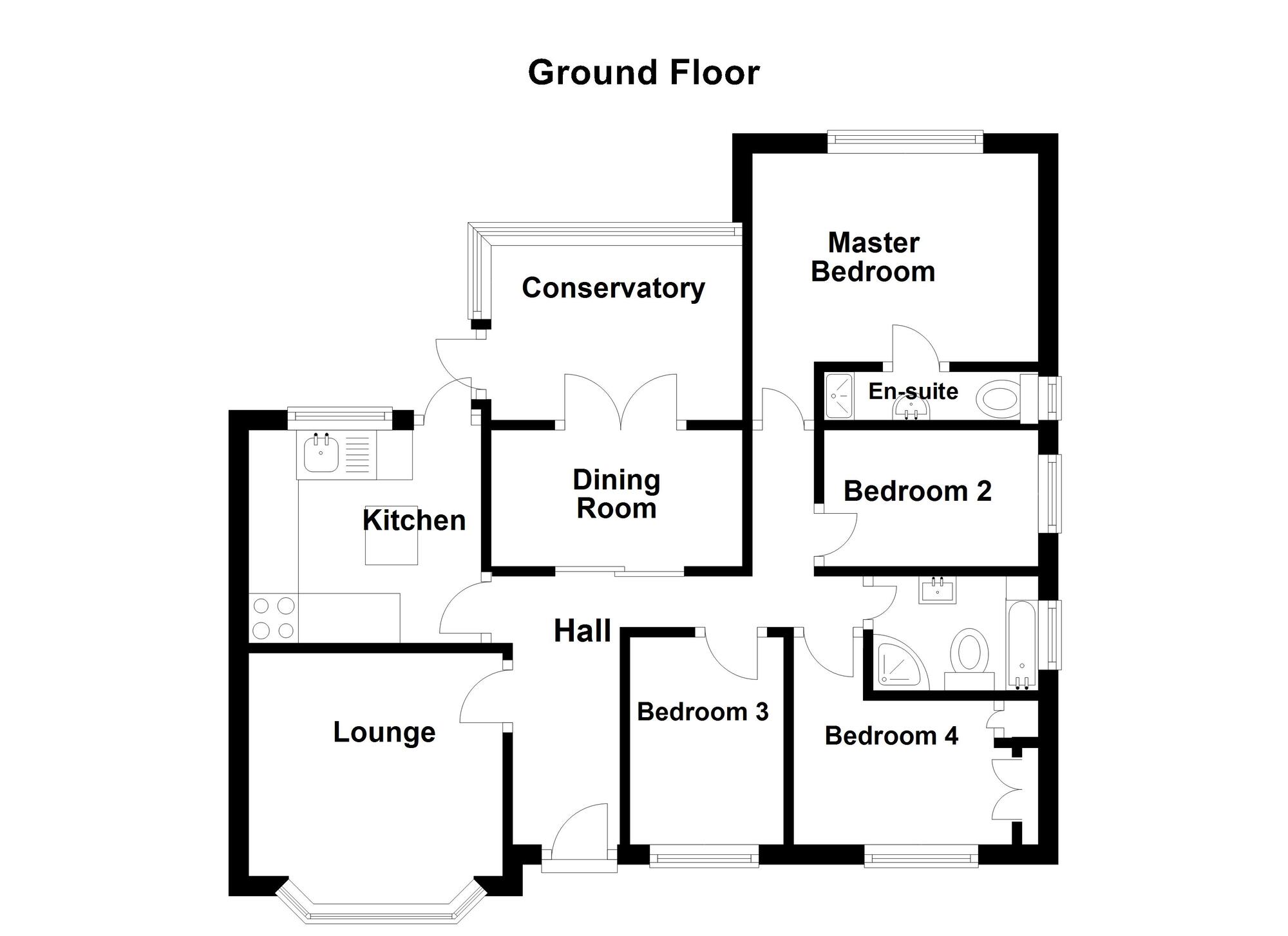 Floorplan of 4 bedroom Detached Bungalow for sale, Regent Avenue, Carrickfergus, County Antrim, BT38