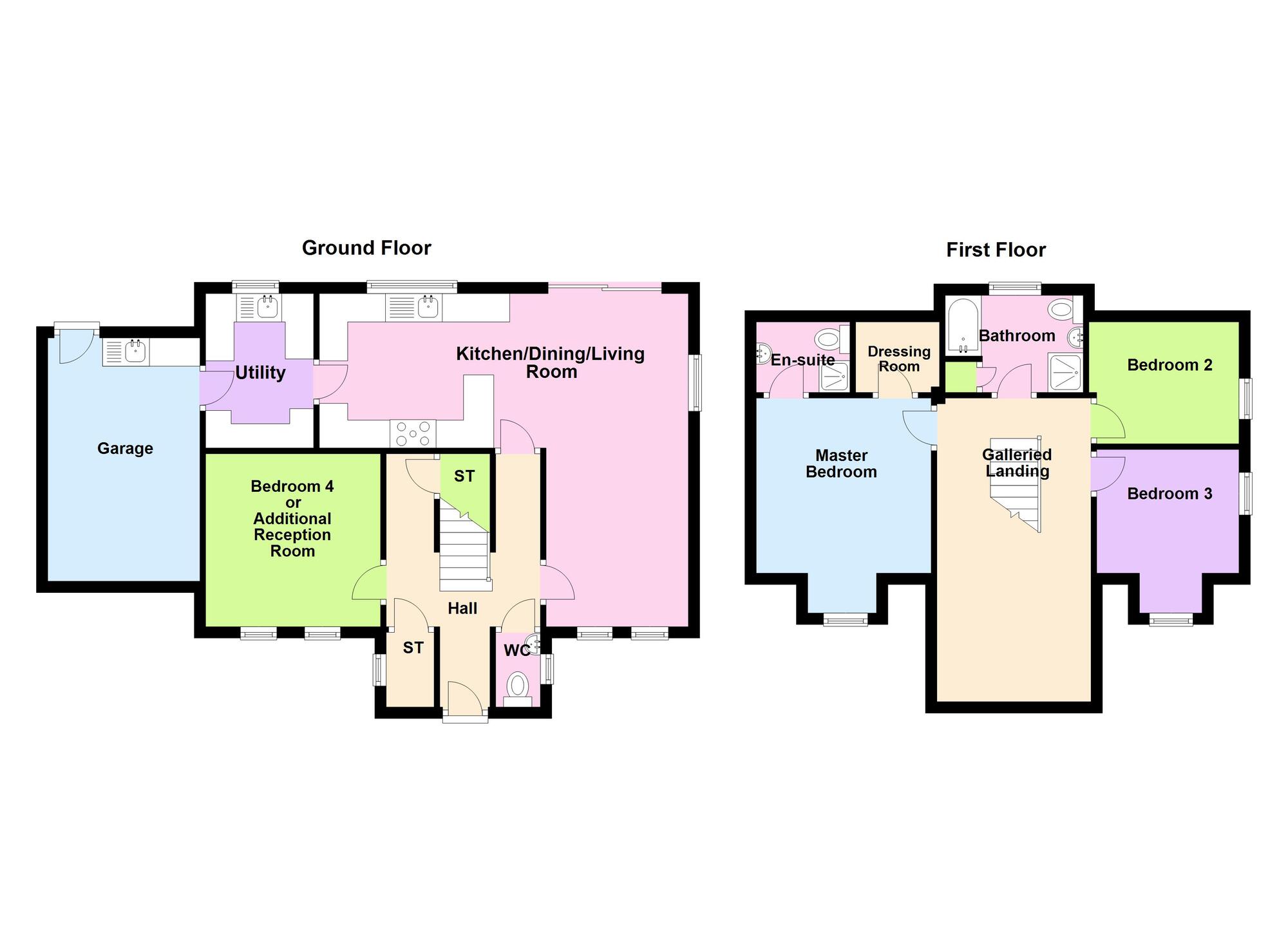 Floorplan of 4 bedroom Detached House for sale, Port Road, Islandmagee, County Antrim, BT40