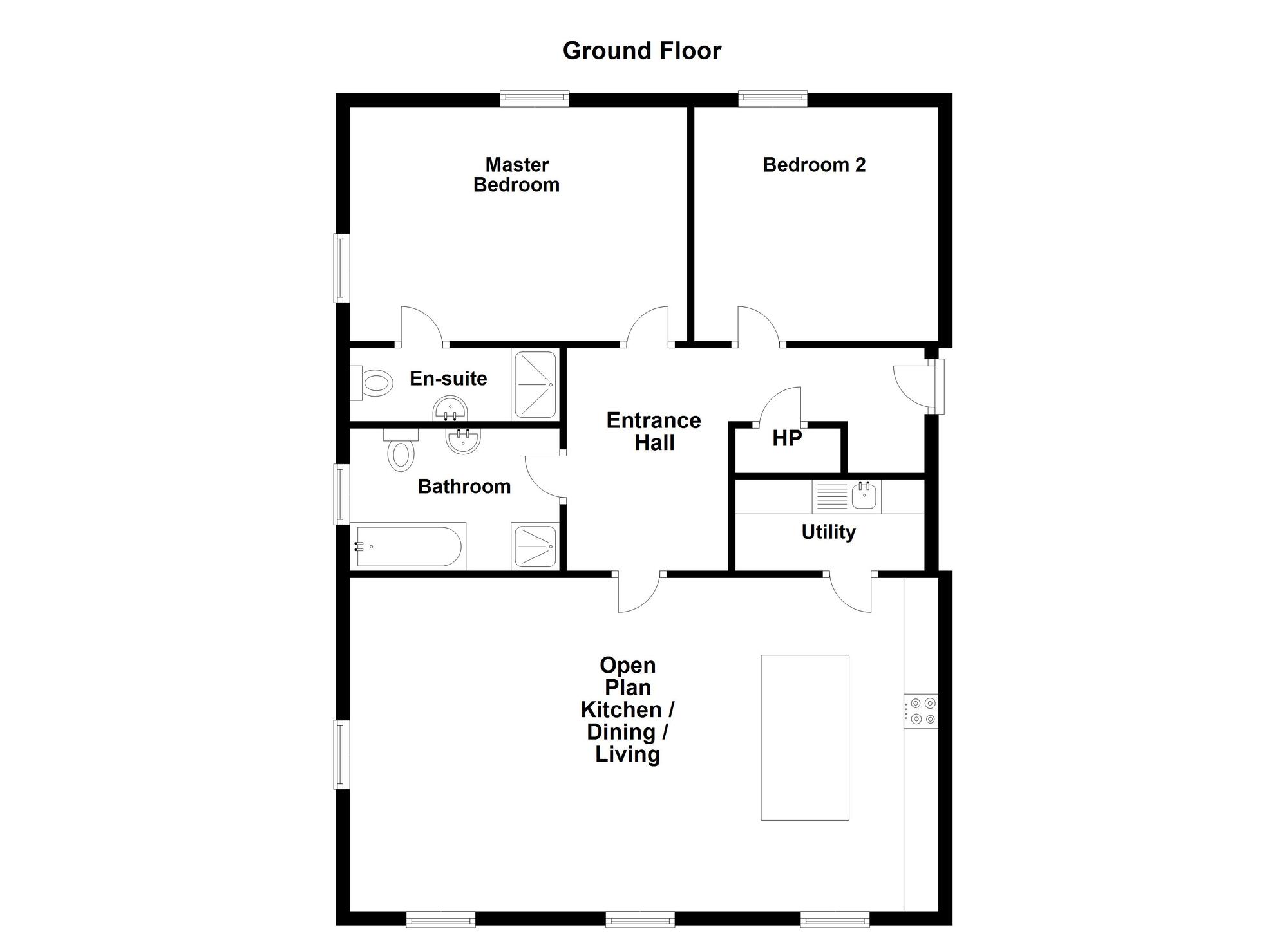 Floorplan of 2 bedroom  Flat for sale, Barton Park Gardens, Carrickfergus, County Antrim, BT38