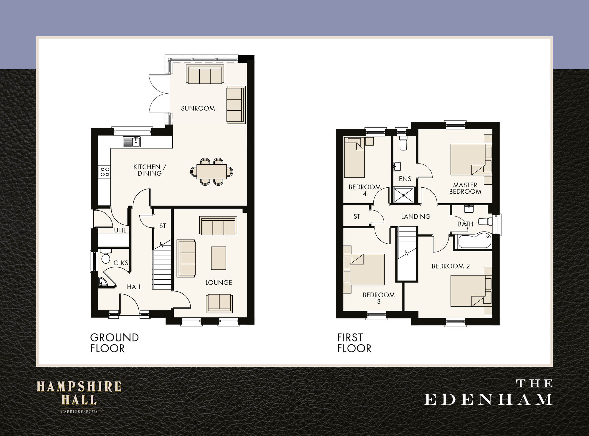 Floorplan of 3 bedroom Detached House for sale, Hampshire Hall, Carrickfergus, County Antrim, BT38