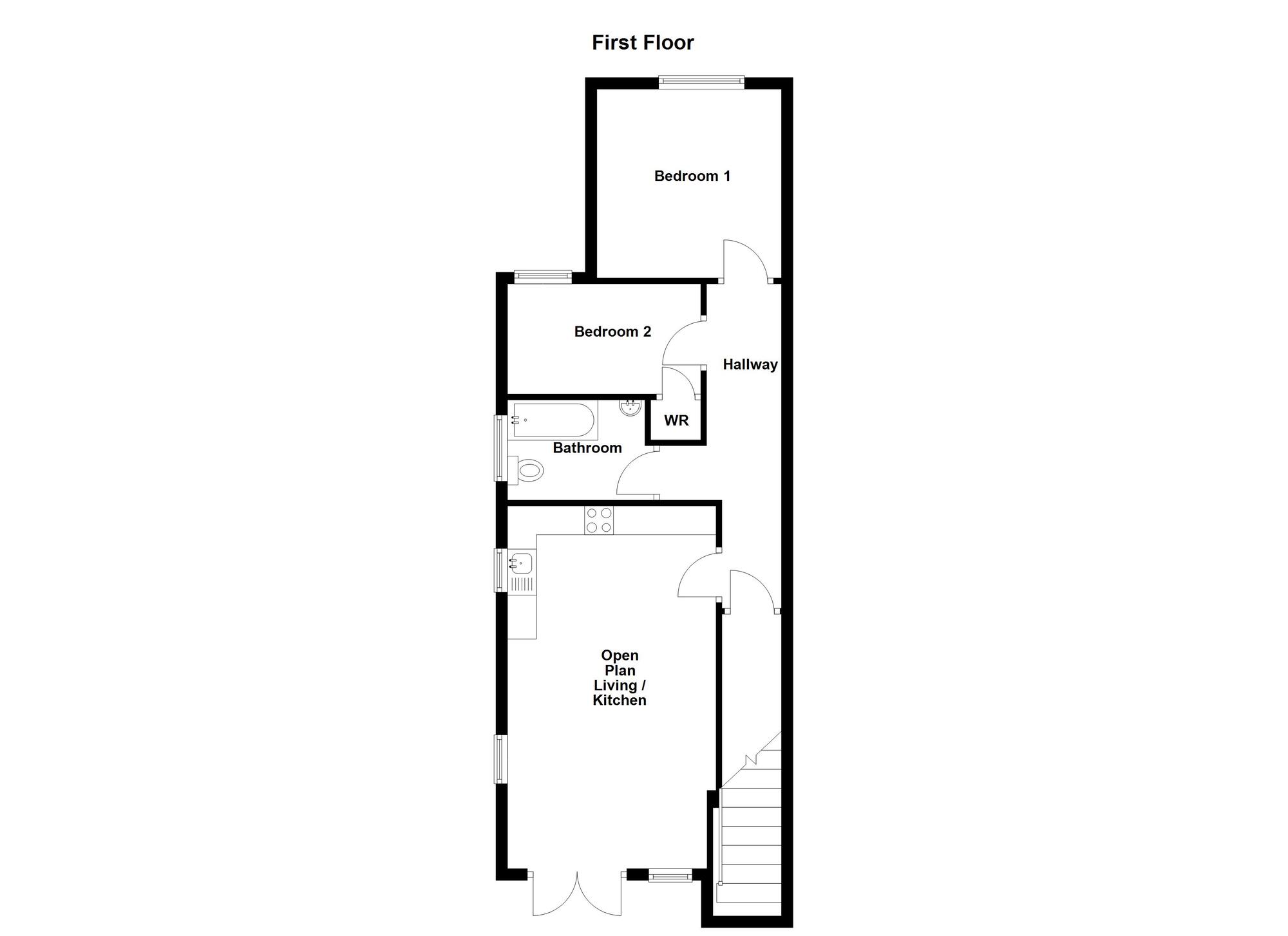 Floorplan of 2 bedroom  Flat for sale, Larne Road, Carrickfergus, County Antrim, BT38