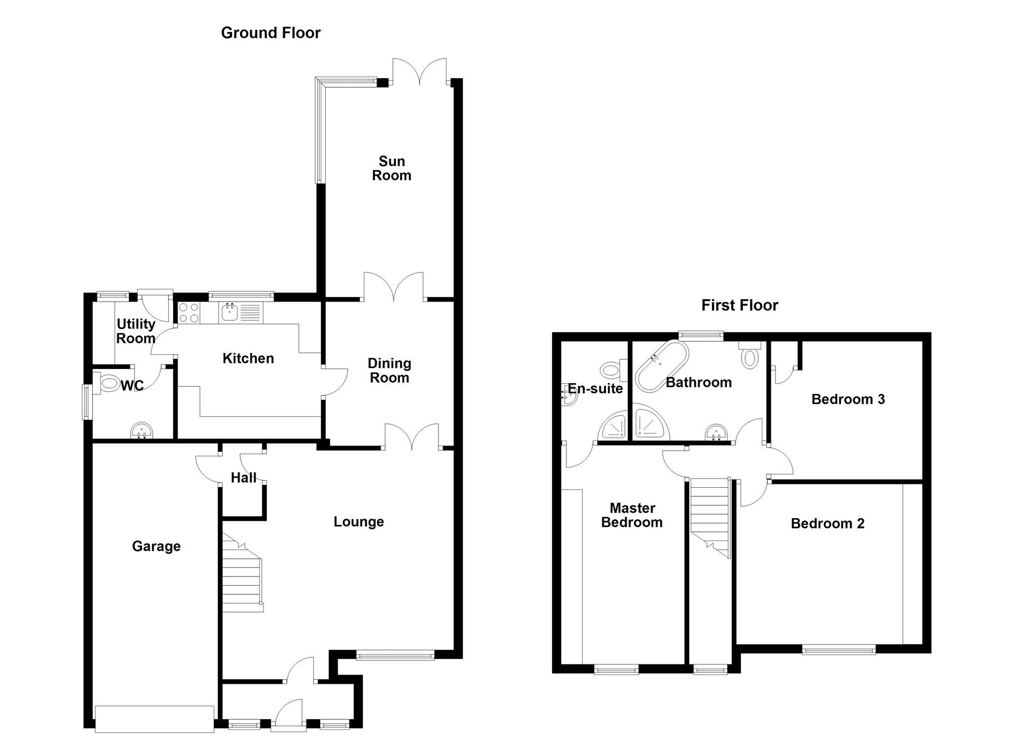 Floorplan of 3 bedroom Detached House for sale, Larne Road, Carrickfergus, County Antrim, BT38