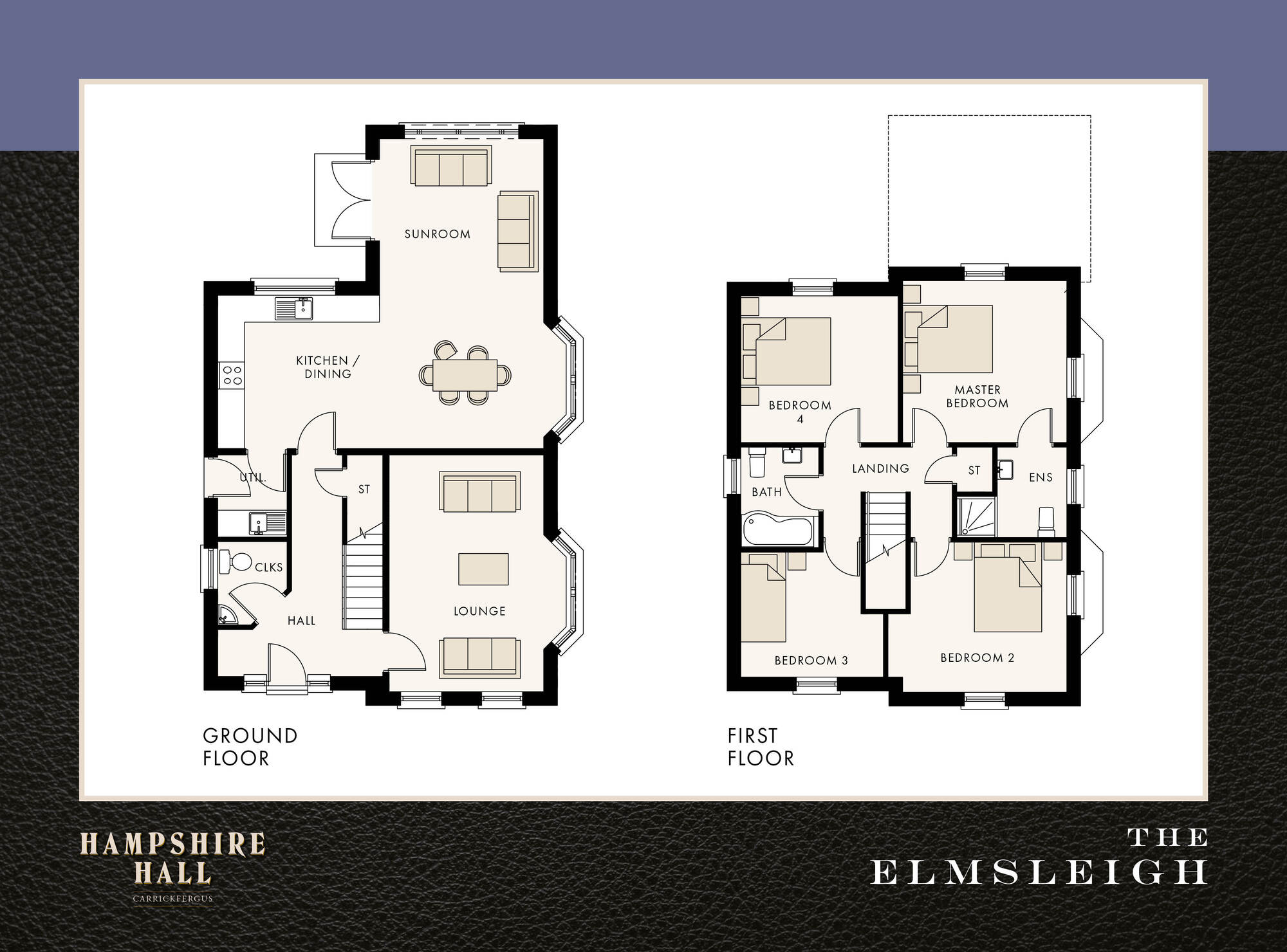 Floorplan of 4 bedroom Detached House for sale, Hampshire Hall, Carrickfergus, County Antrim, BT38