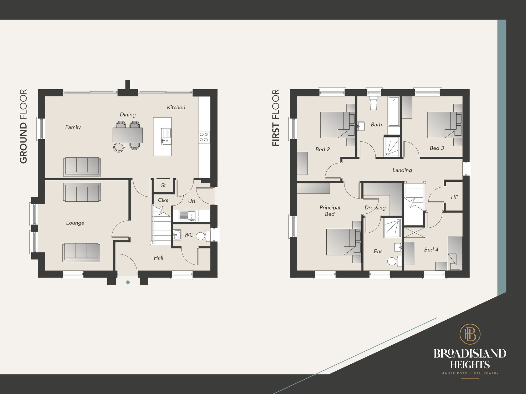 Floorplan of 4 bedroom Detached House for sale, Broadisland Heights, Ballycarry, Carrickfergus, BT38