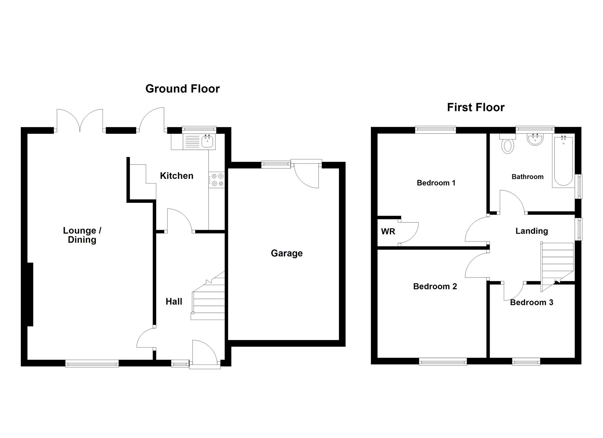 Floorplan of 3 bedroom Semi Detached House for sale, Cormorant Park, Carrickfergus, County Antrim, BT38