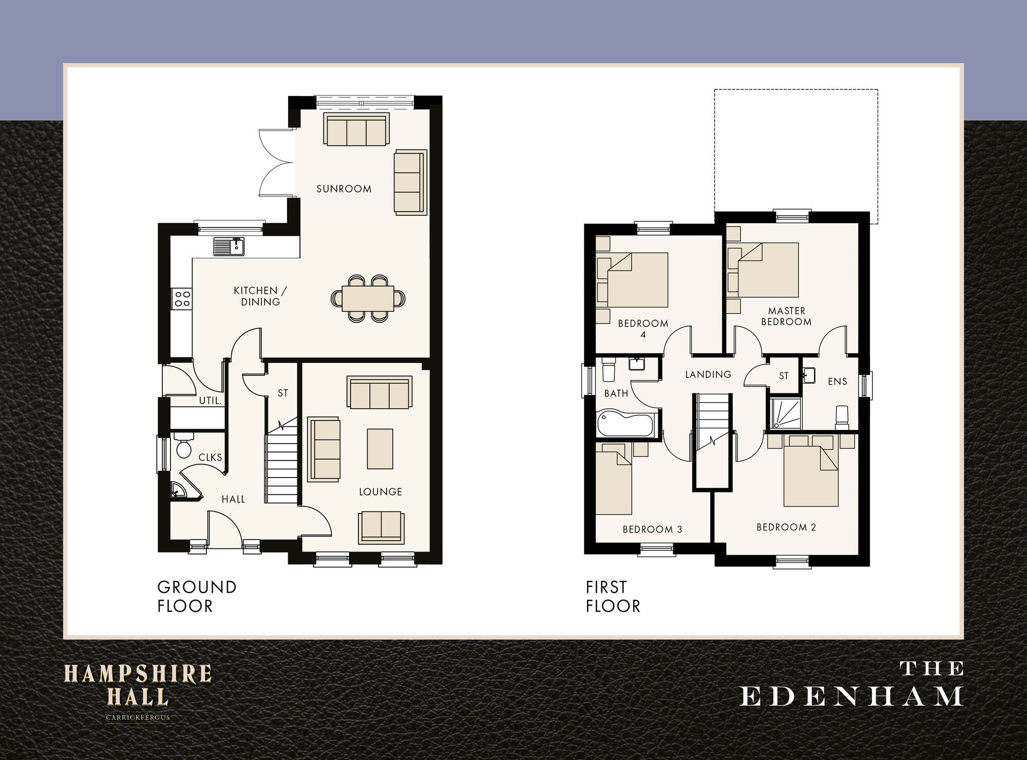 Floorplan of 4 bedroom Detached House for sale, Hampshire Hall, Carrickfergus, County Antrim, BT38