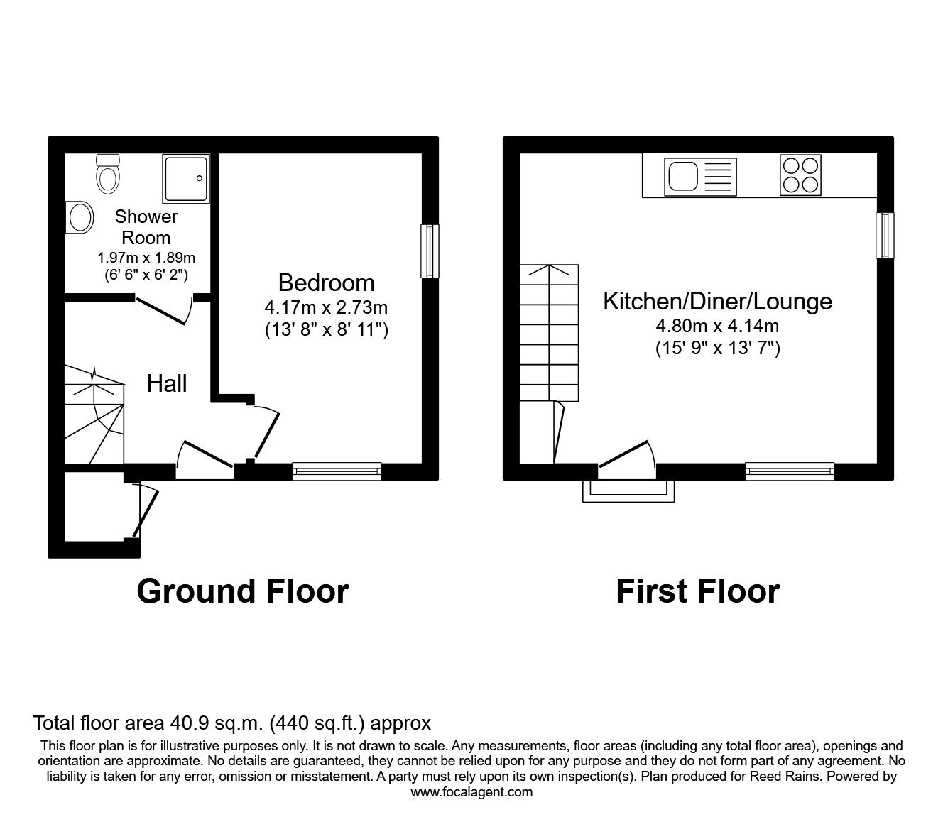 Floorplan of 1 bedroom  House to rent, Barstow Mews, Castleford, WF10