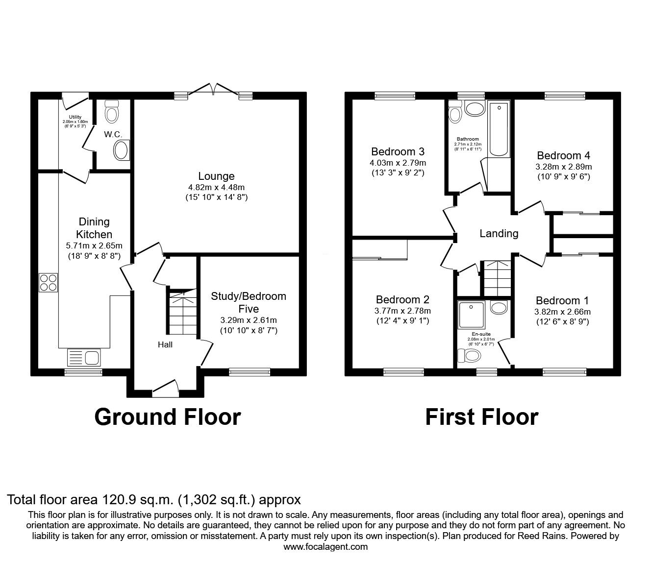 Floorplan of 4 bedroom Detached House for sale, Wheldon Road, Castleford, West Yorkshire, WF10