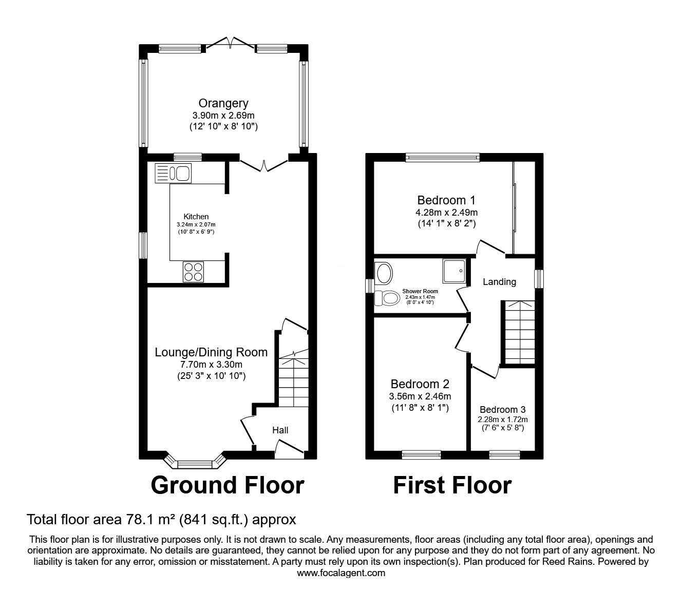 Floorplan of 3 bedroom Detached House for sale, Edendale, Castleford, West Yorkshire, WF10