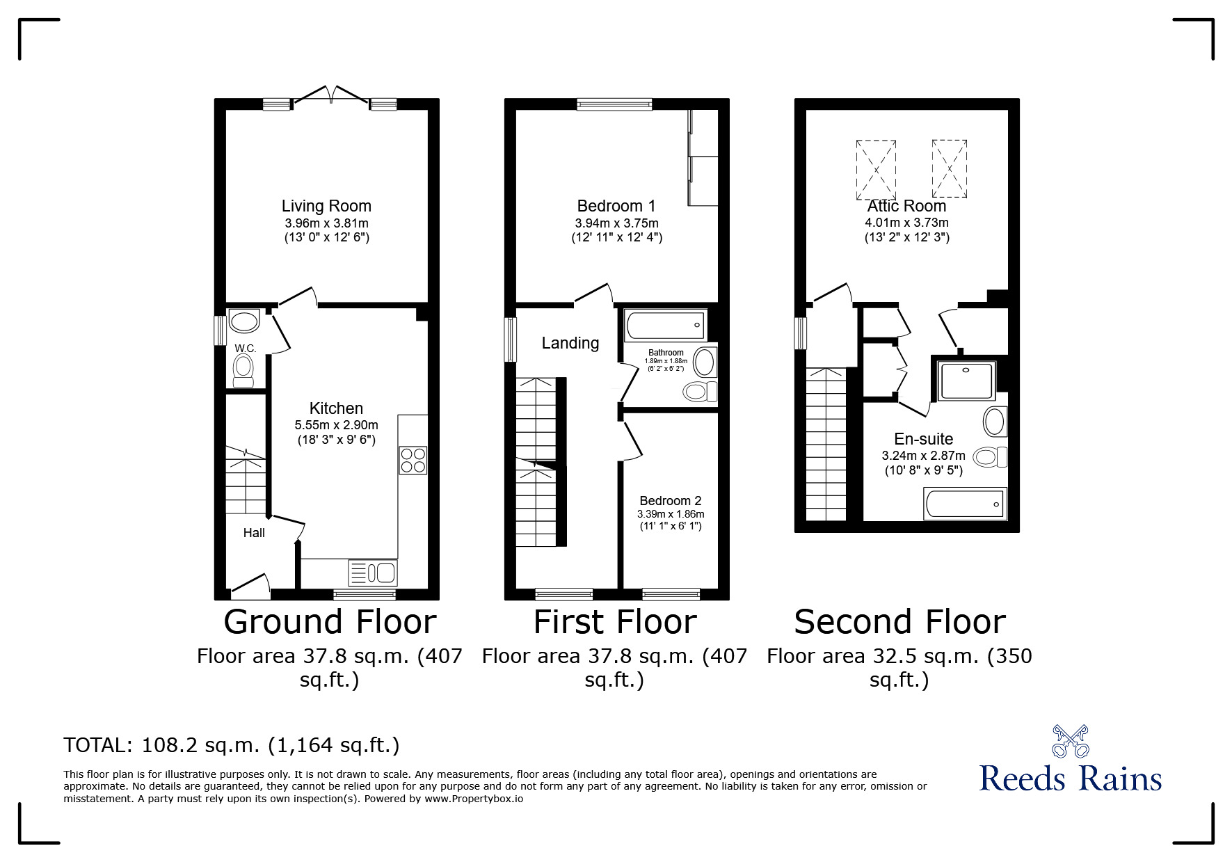 Floorplan of 3 bedroom Semi Detached House for sale, Blenheim Way, Castleford, West Yorkshire, WF10