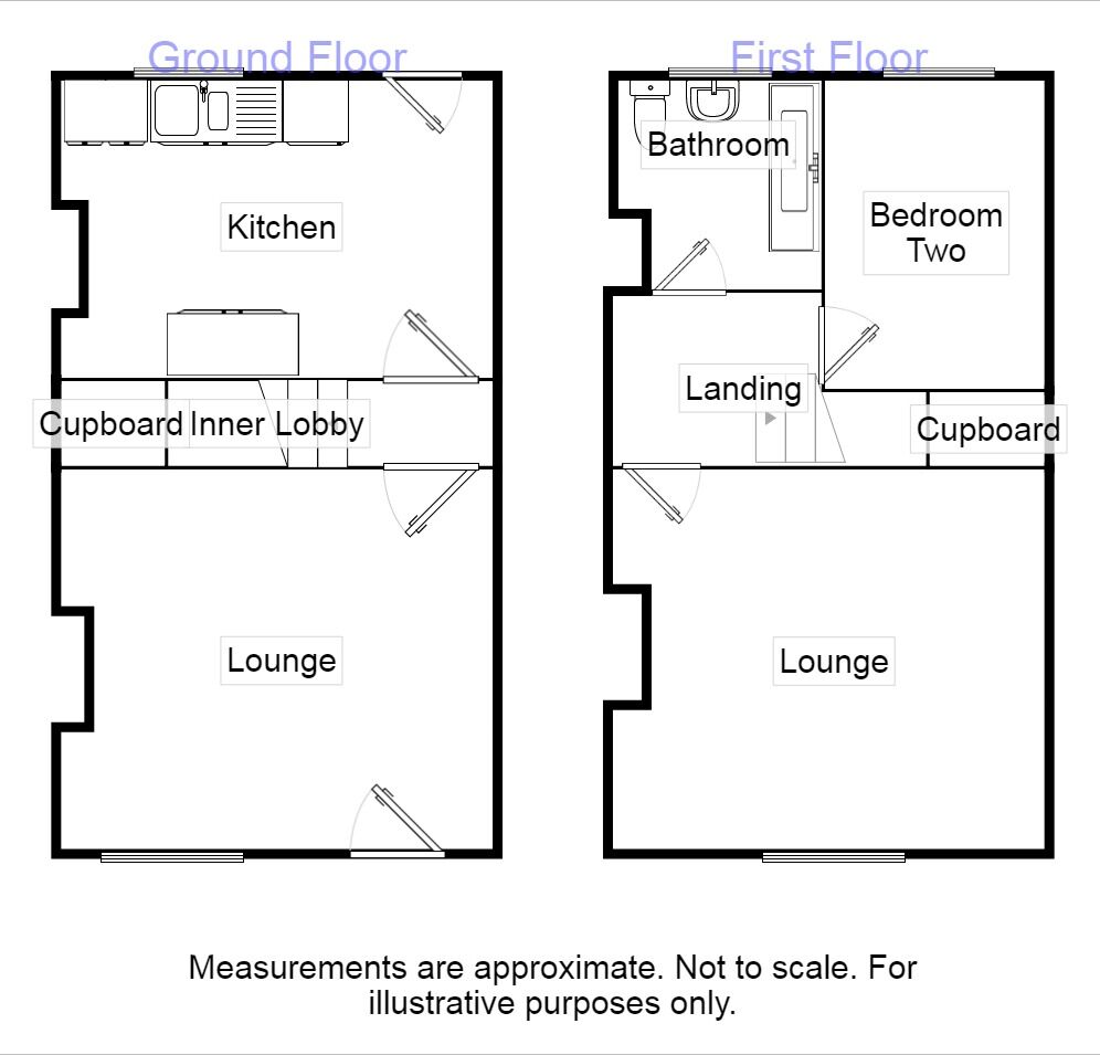 Floorplan of 2 bedroom Mid Terrace House to rent, New Street, Kippax, West Yorkshire, LS25