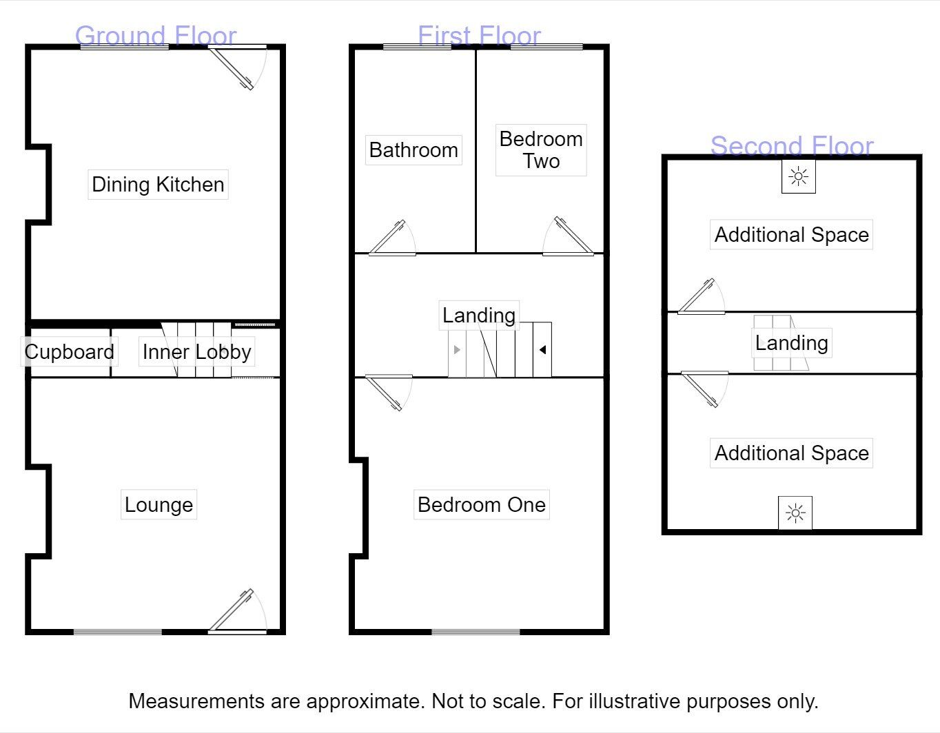 Floorplan of 2 bedroom Mid Terrace House to rent, Wood Street, Castleford, West Yorkshire, WF10