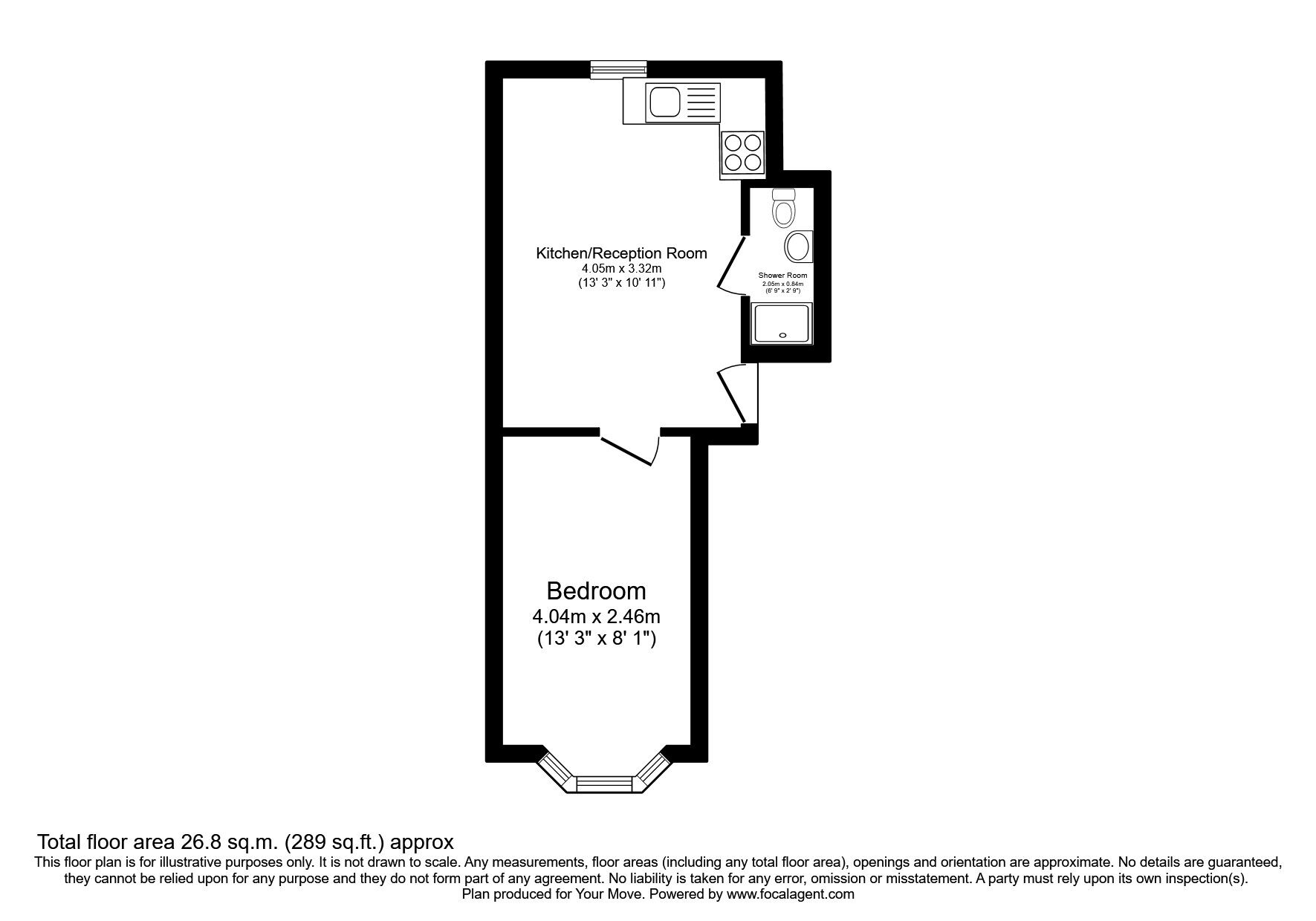 Floorplan of 1 bedroom Mid Terrace Flat to rent, Knowles Hill Crescent, London, SE13