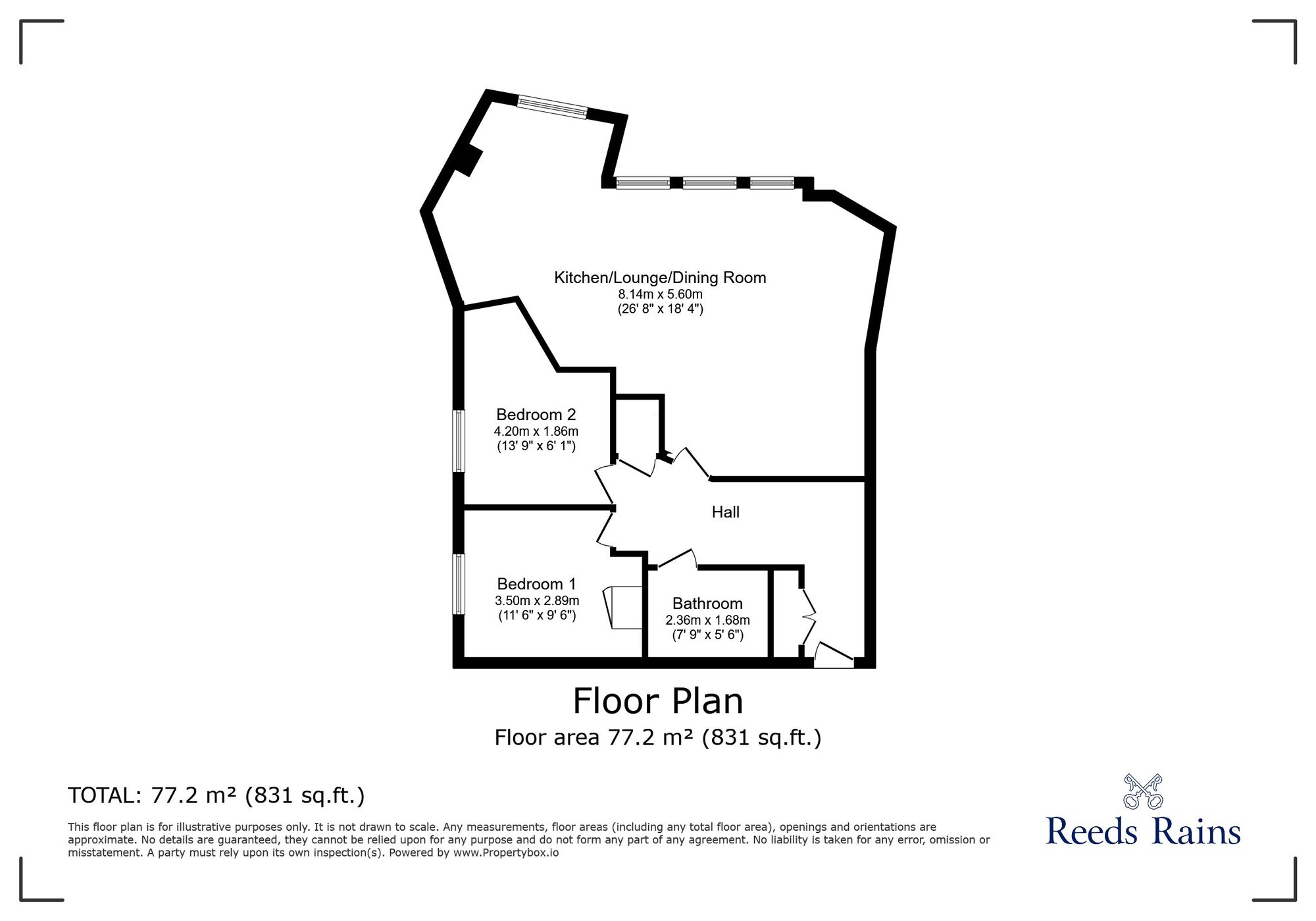 Floorplan of 2 bedroom  Flat for sale, Norman Road, London, SE10