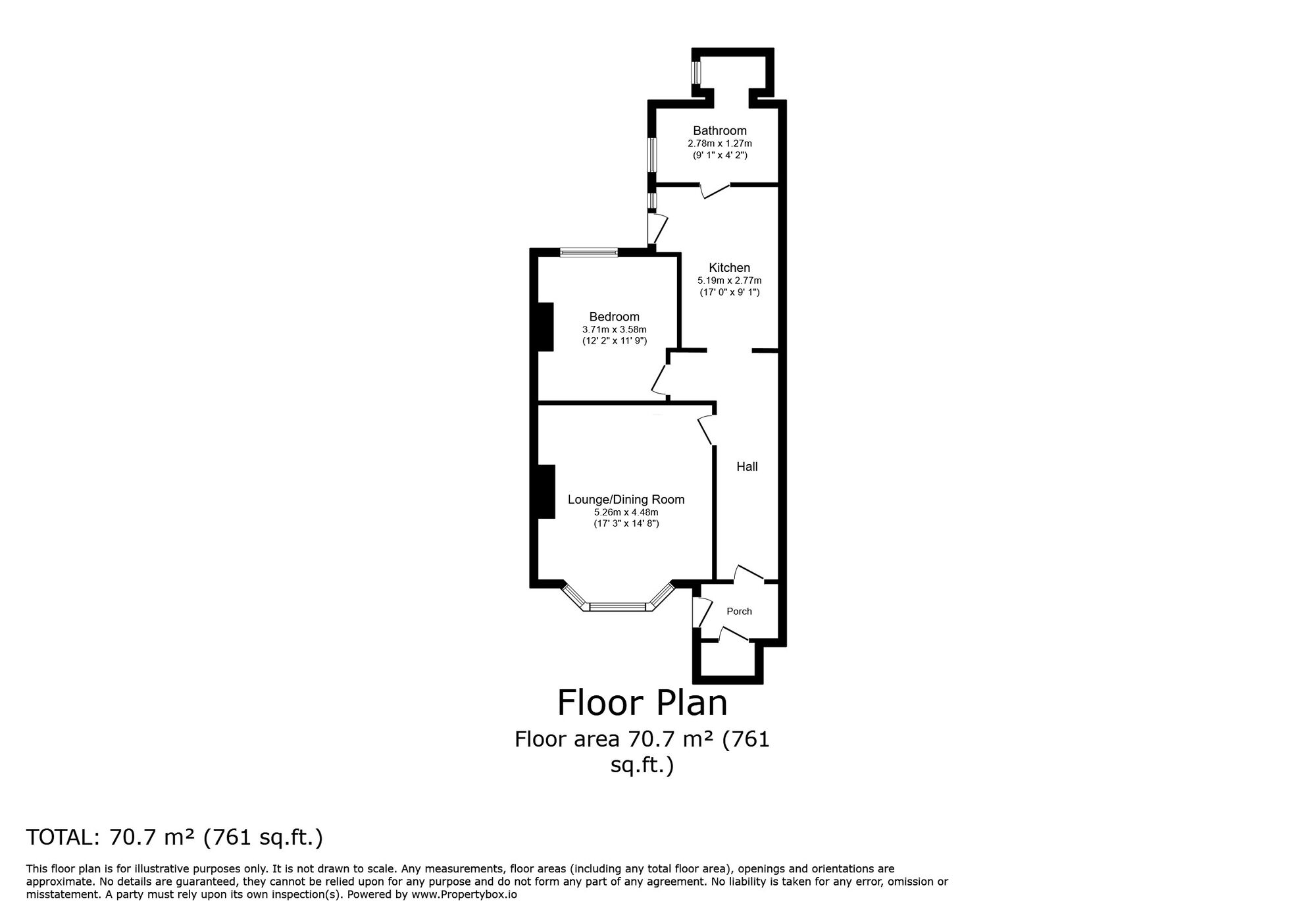 Floorplan of 1 bedroom  Flat for sale, Mount Pleasant Road, London, SE13