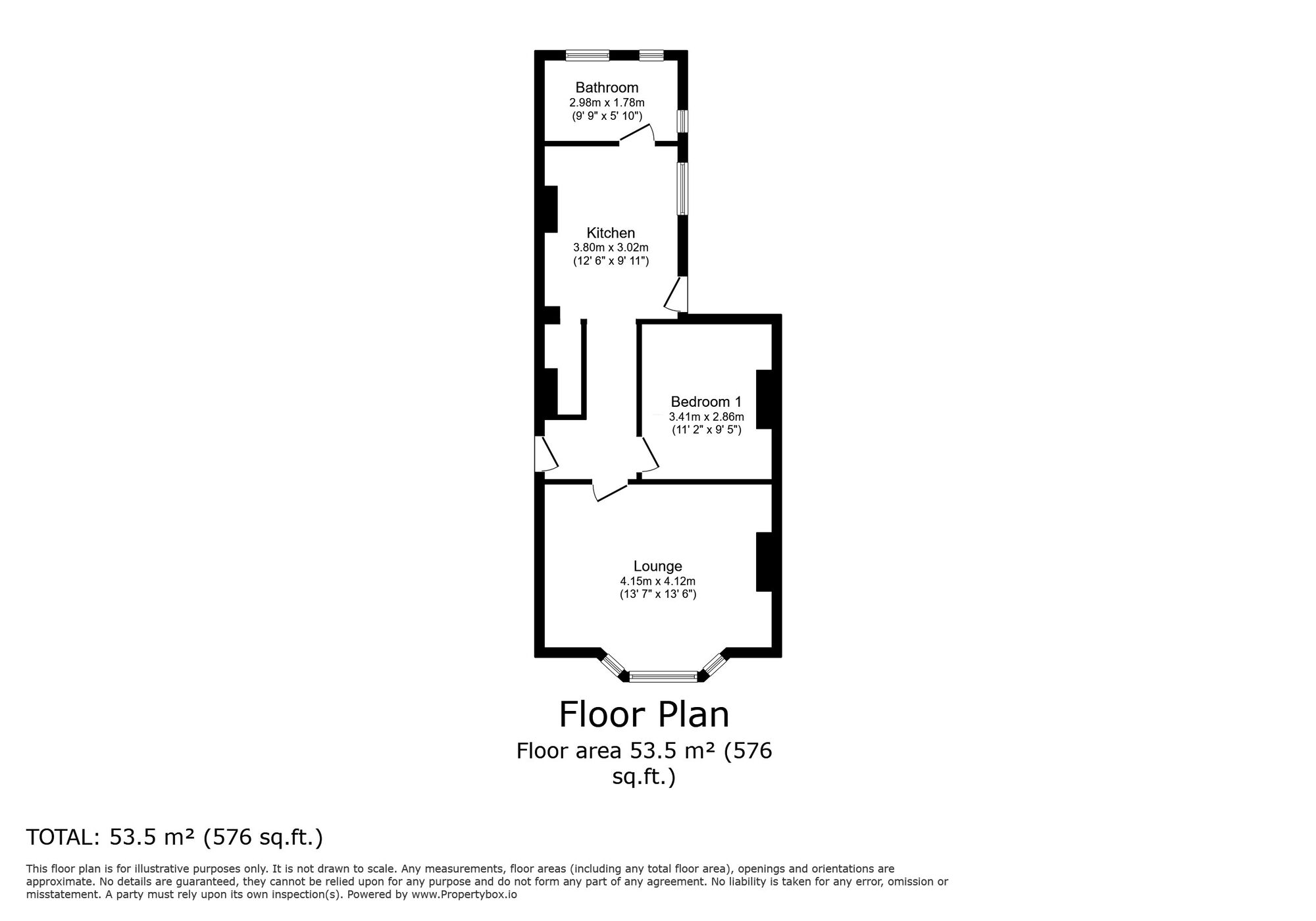 Floorplan of 1 bedroom  Flat for sale, Clarens Street, London, SE6