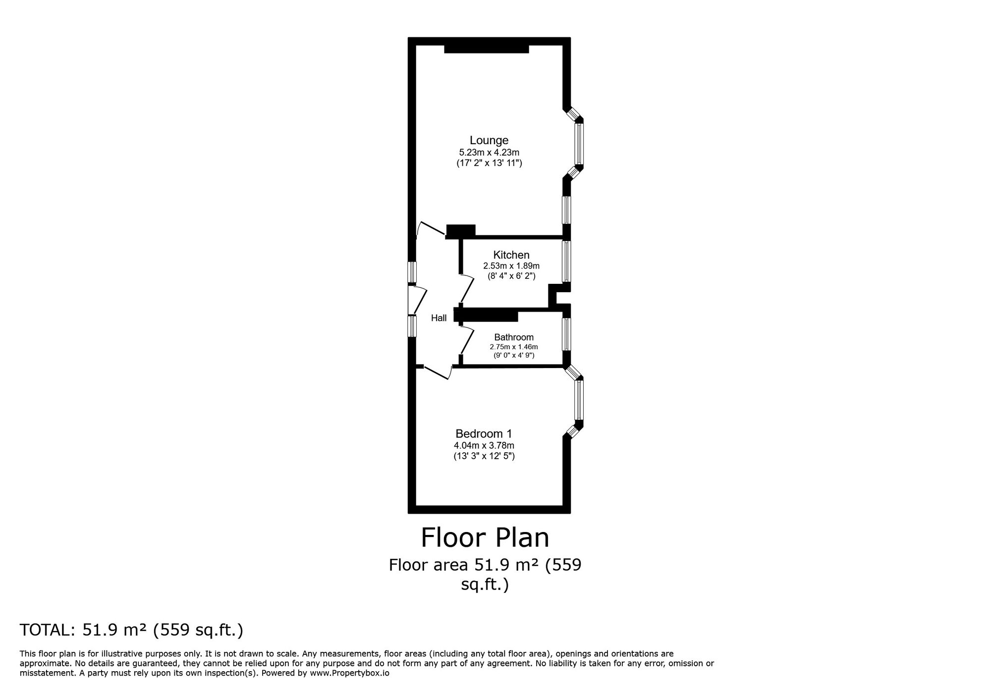 Floorplan of 1 bedroom  Flat for sale, Bromley Road, London, SE6