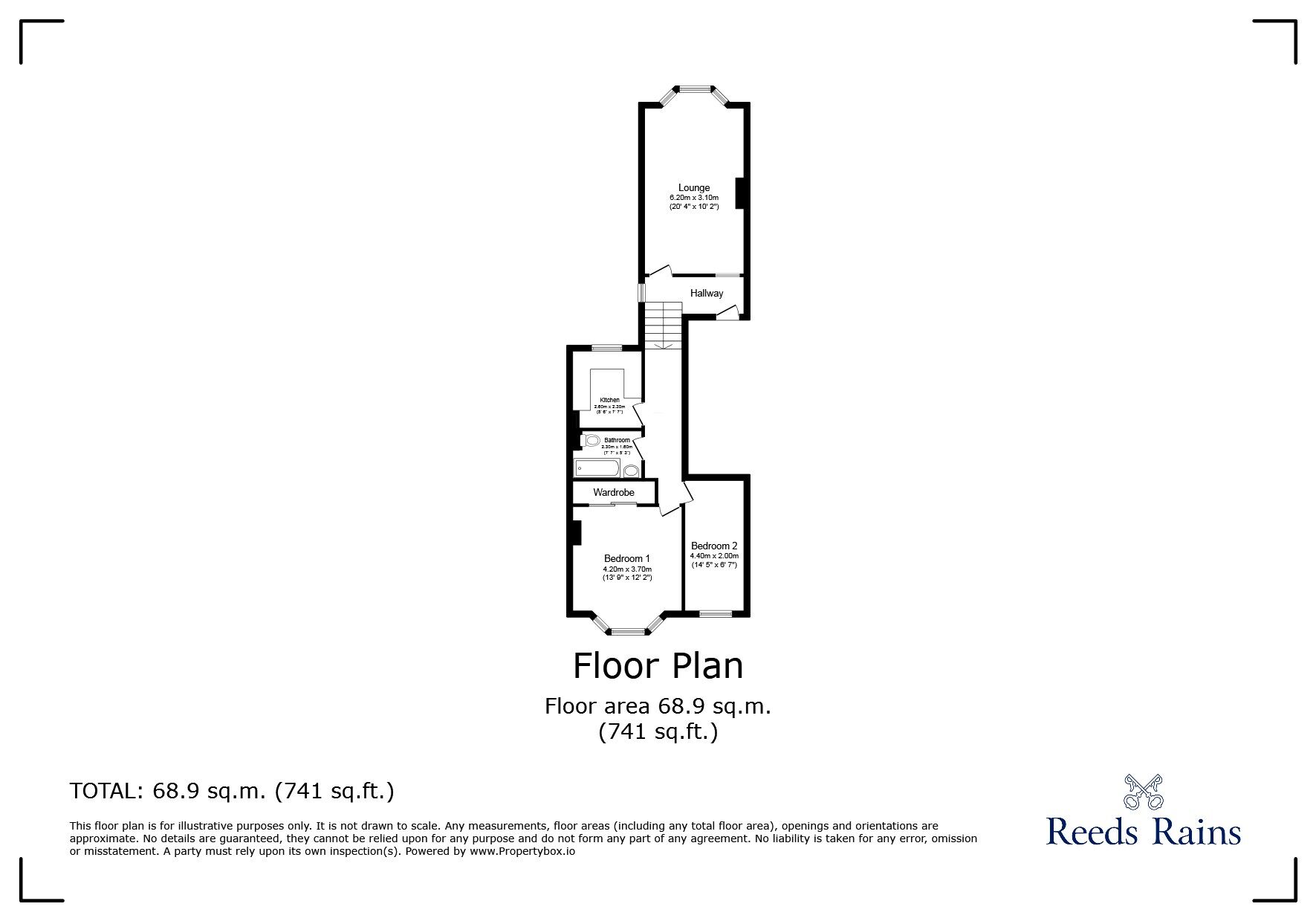 Floorplan of 2 bedroom  Flat for sale, Underhill Road, London, SE22