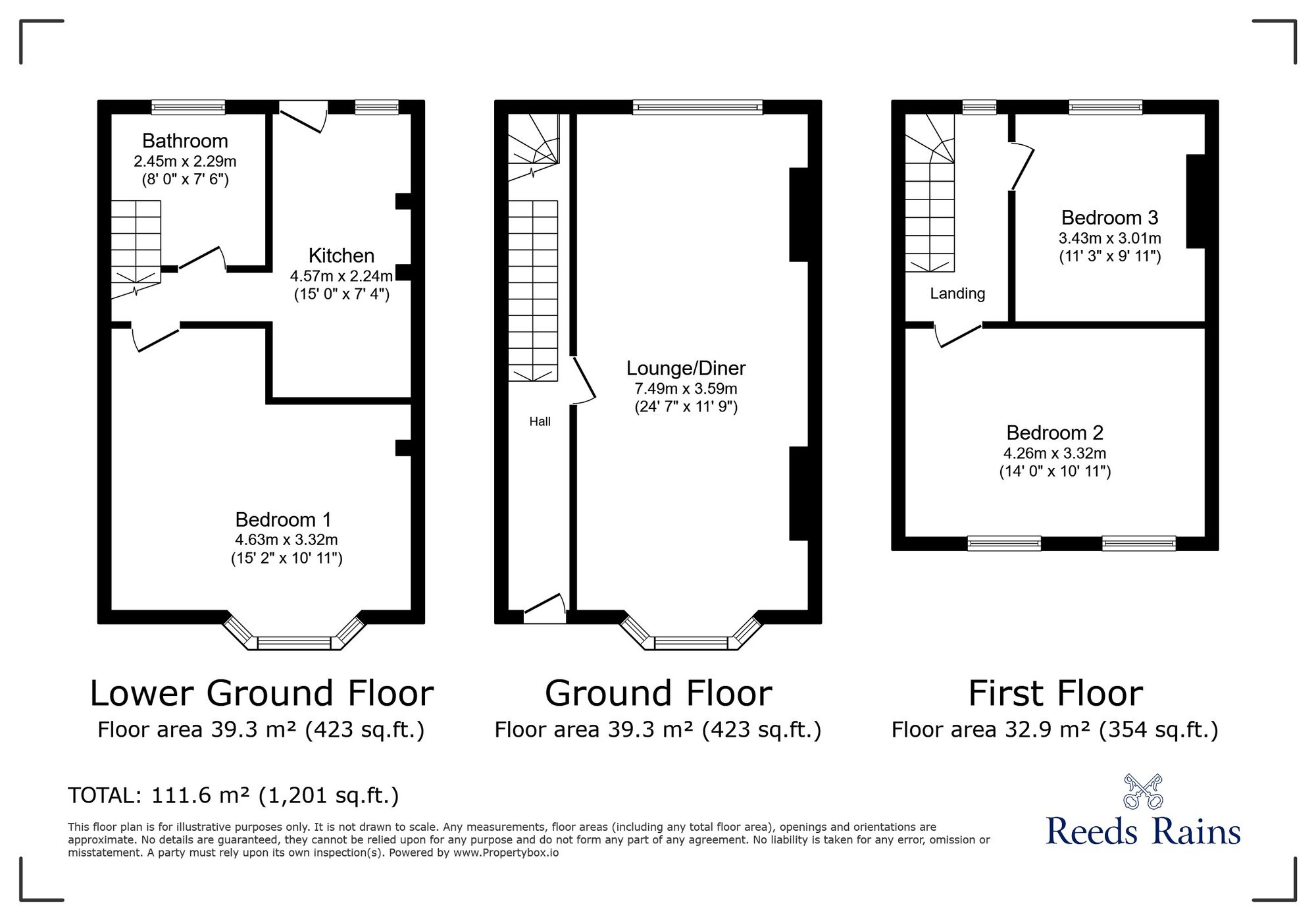 Floorplan of 3 bedroom Mid Terrace House for sale, Elswick Road, London, SE13