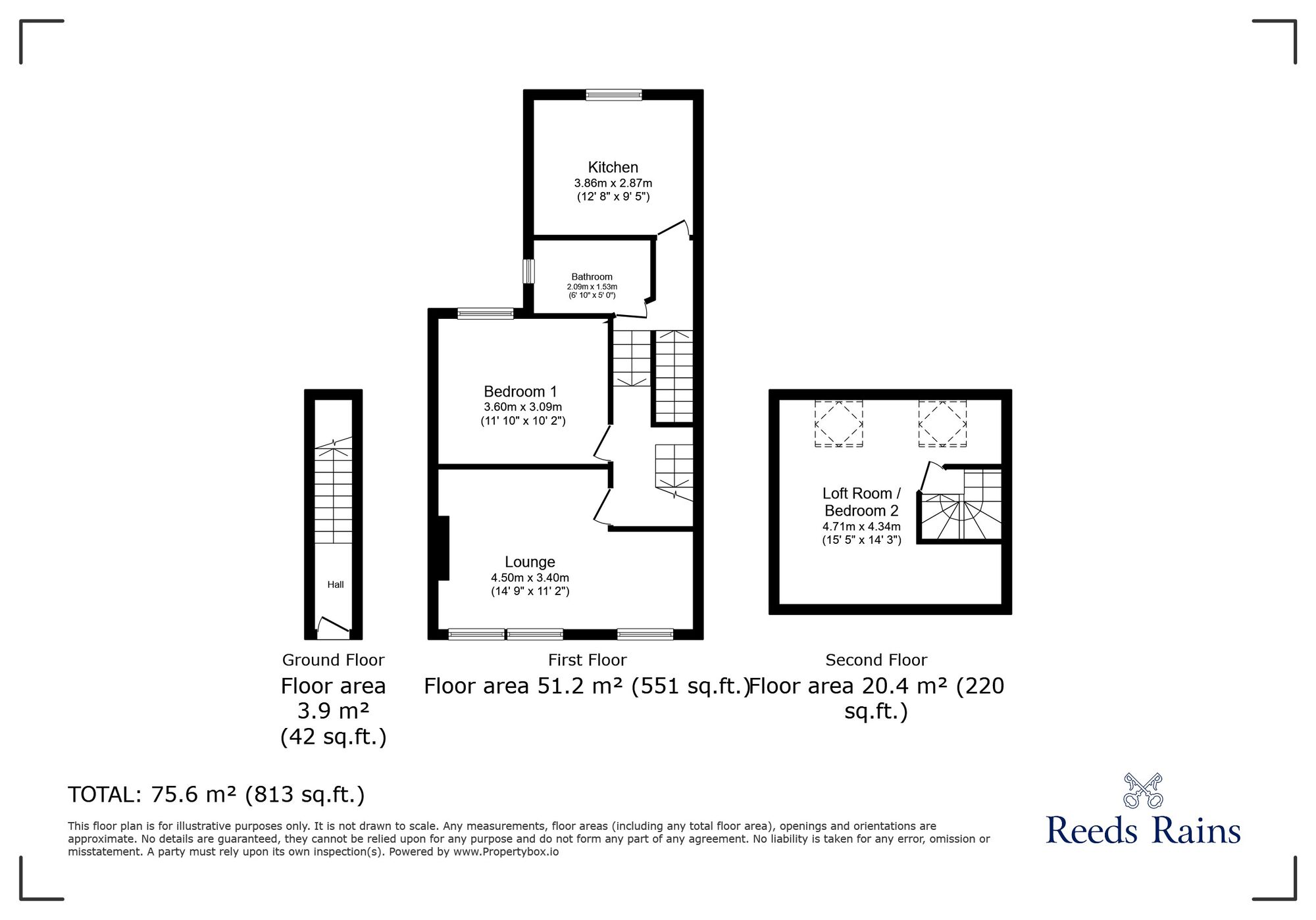 Floorplan of  Flat for sale, Medusa Road, London, SE6