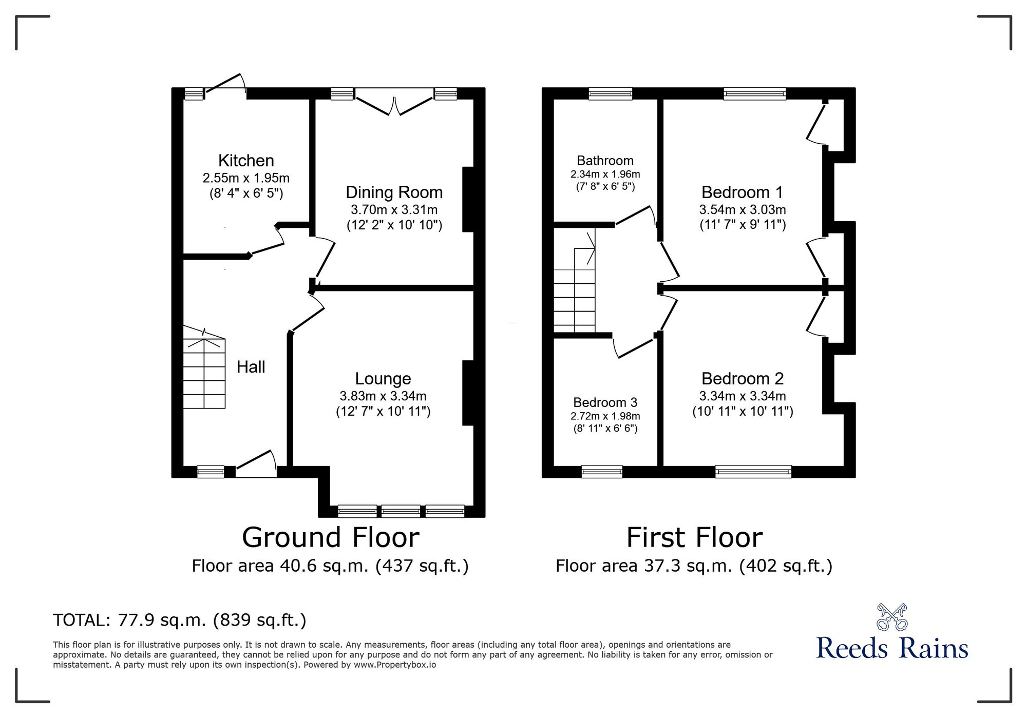 Floorplan of 3 bedroom Mid Terrace House for sale, Brockley Road, London, SE4