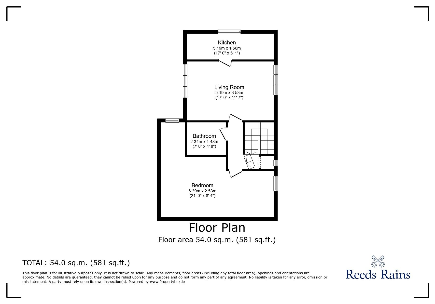 Floorplan of 1 bedroom  Flat for sale, Brownhill Road, London, SE6