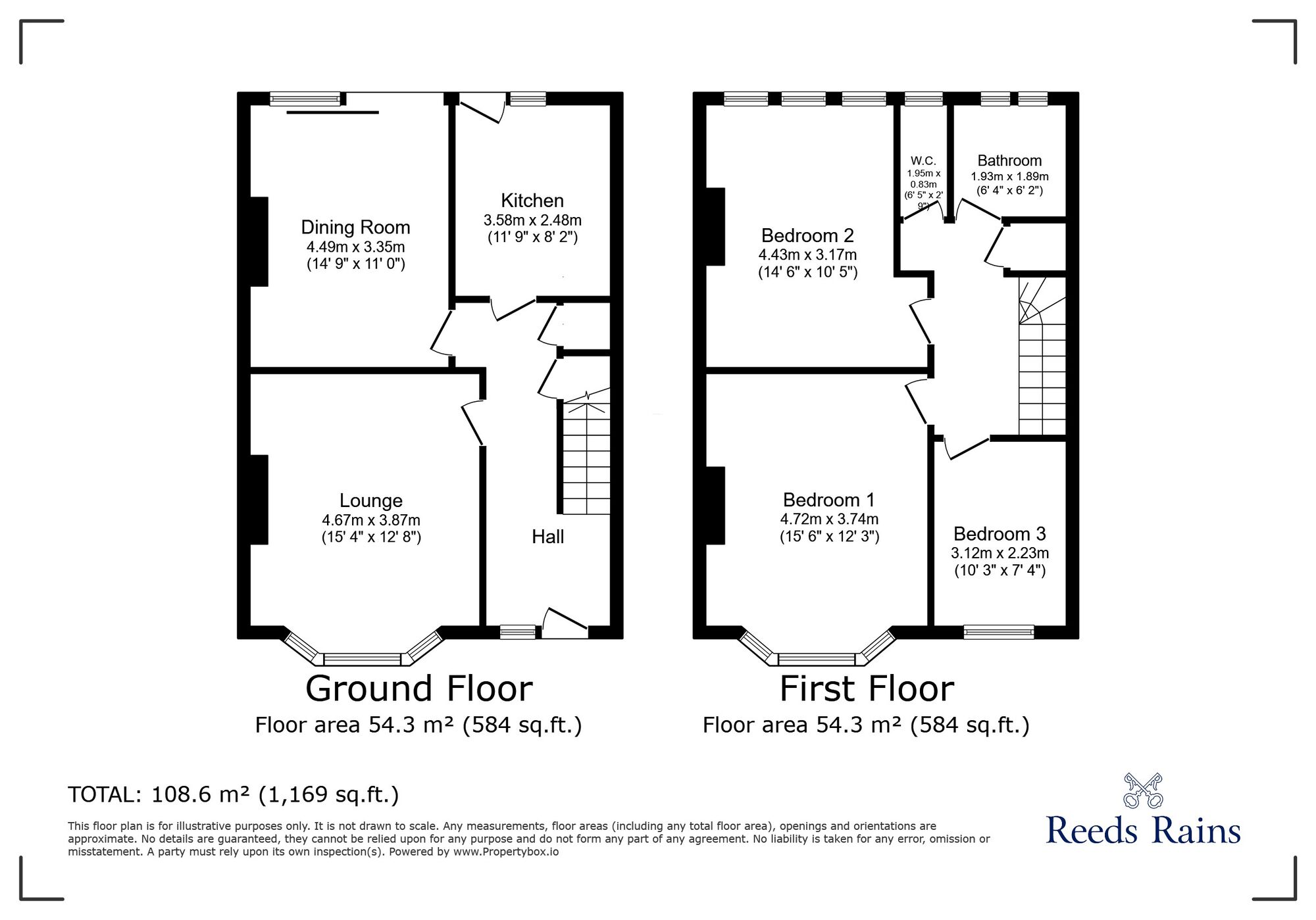 Floorplan of 3 bedroom Semi Detached House for sale, Verdant Lane, London, SE6