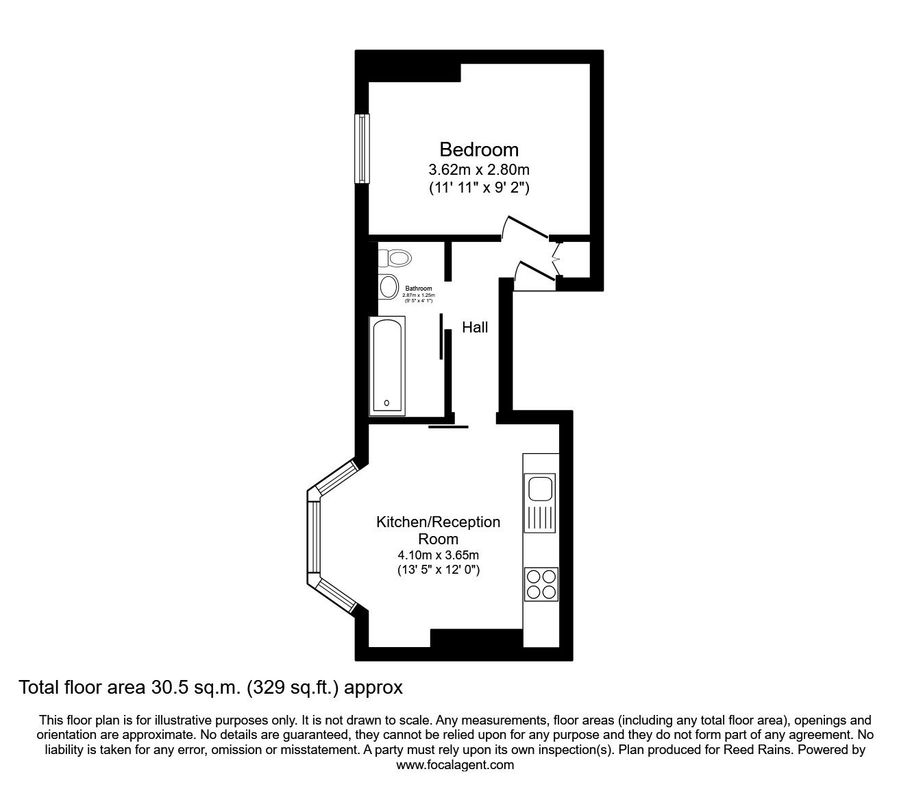 Floorplan of 1 bedroom  Flat for sale, Montague Avenue, London, SE4