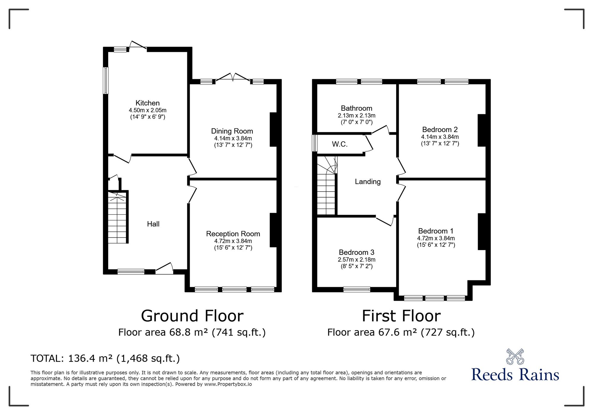 Floorplan of 3 bedroom Semi Detached House for sale, Exbury Road, London, SE6