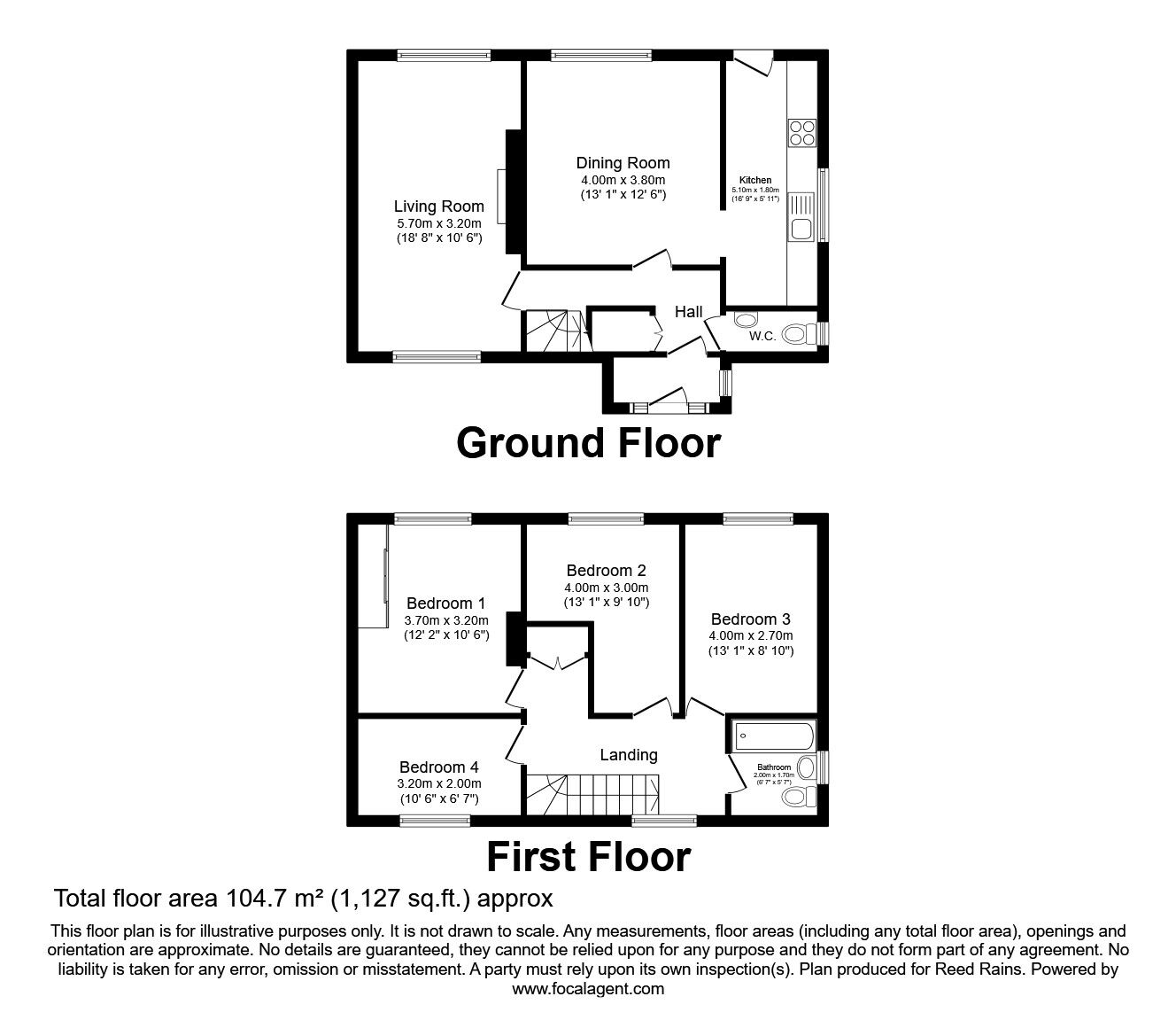 Floorplan of 4 bedroom Semi Detached House for sale, Poundswick Lane, Manchester, Greater Manchester, M22