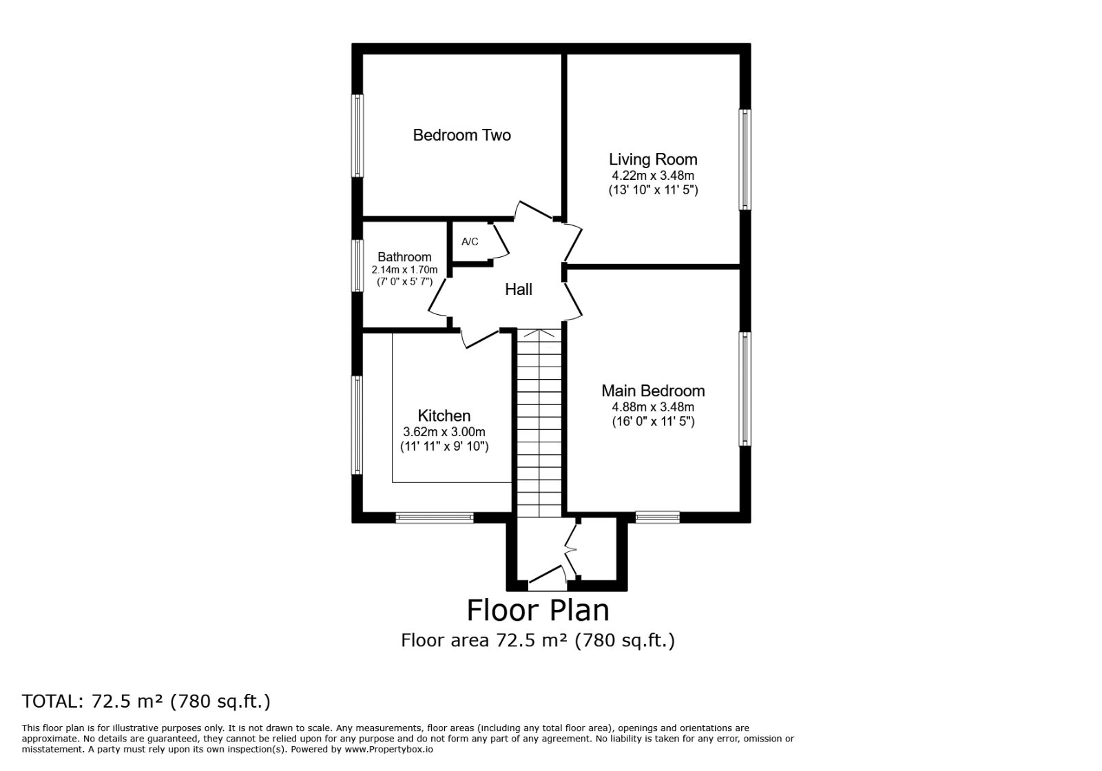 Floorplan of 2 bedroom  Flat for sale, Grange Avenue, Cheadle Hulme, Greater Manchester, SK8