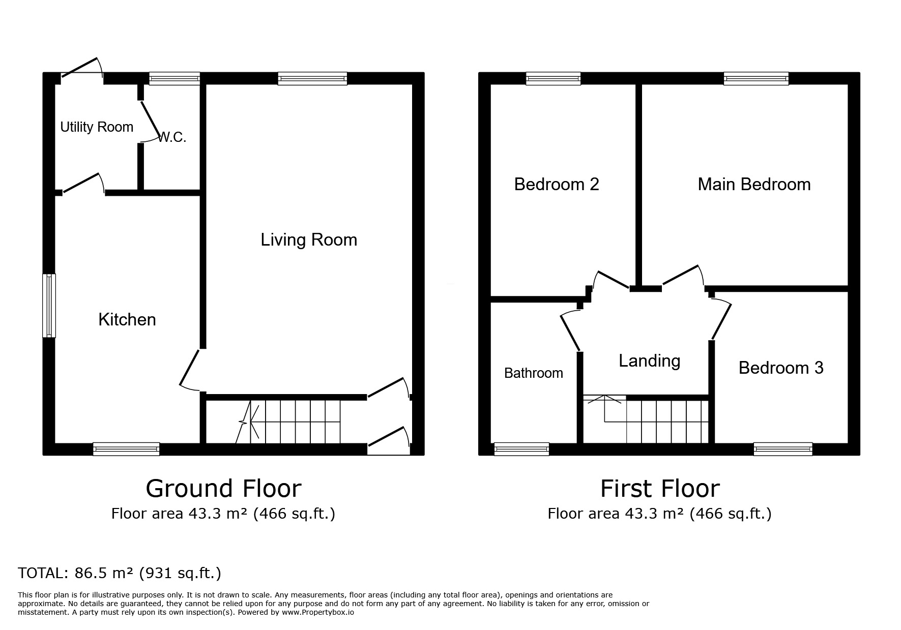 Floorplan of 3 bedroom End Terrace House for sale, Solway Road, Manchester, M22