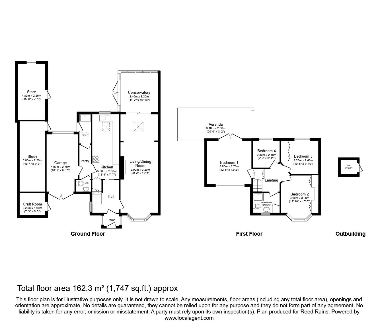 Floorplan of 4 bedroom Semi Detached House for sale, East Avenue, Heald Green, Greater Manchester, SK8