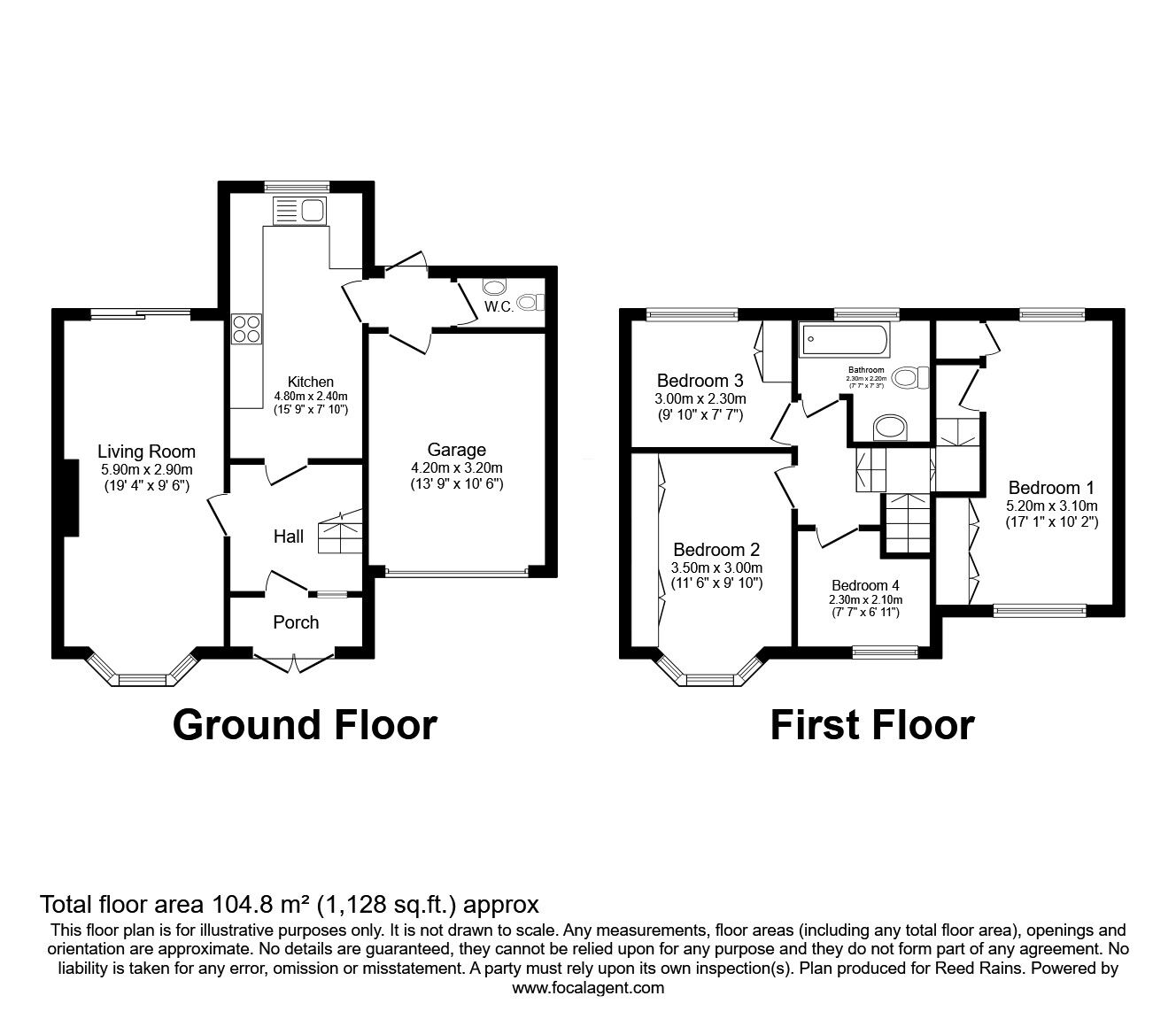 Floorplan of 4 bedroom Semi Detached House for sale, St. Davids Road, Cheadle, Greater Manchester, SK8