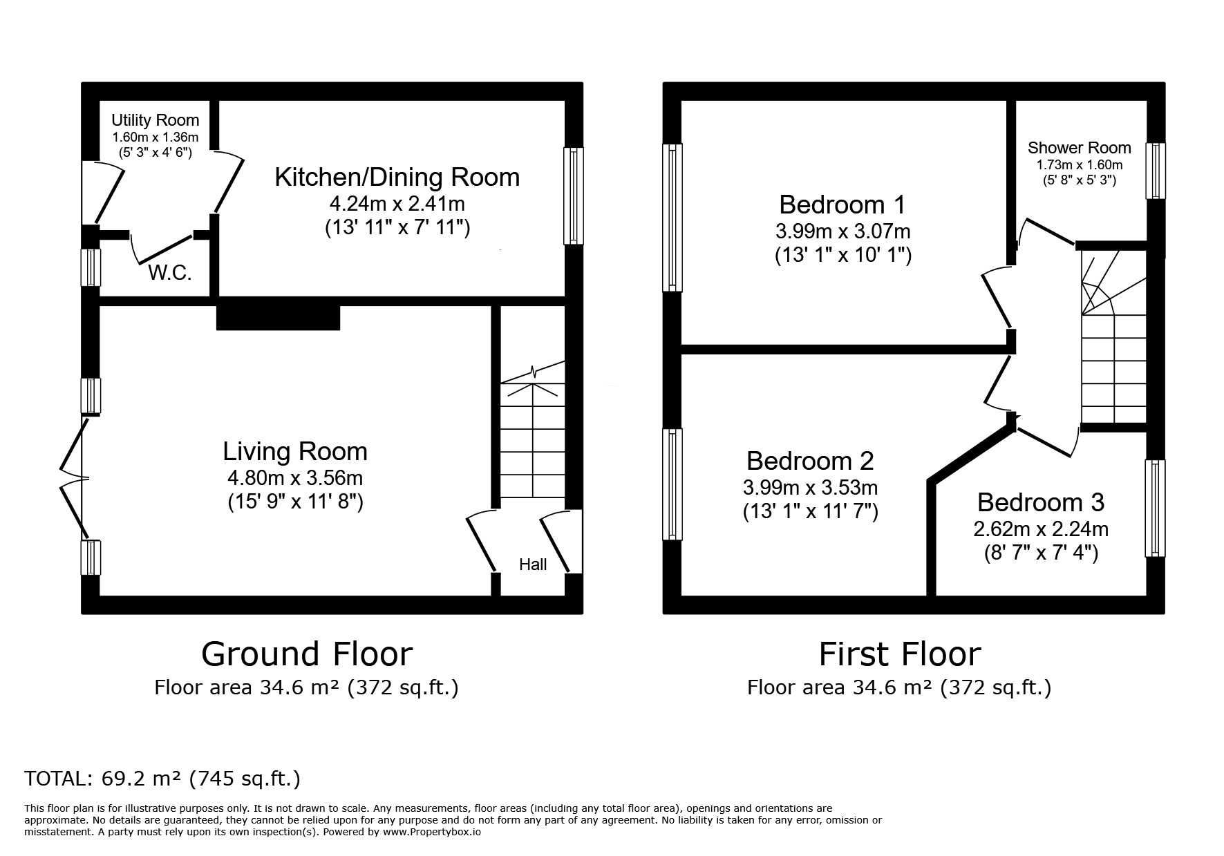 Floorplan of 3 bedroom Mid Terrace House for sale, Solway Road, Manchester, Greater Manchester, M22