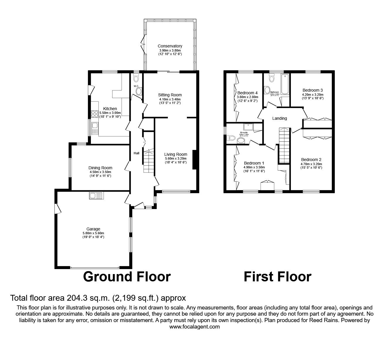 Floorplan of 4 bedroom Detached House for sale, Rimsdale Close, Gatley, Cheadle, SK8