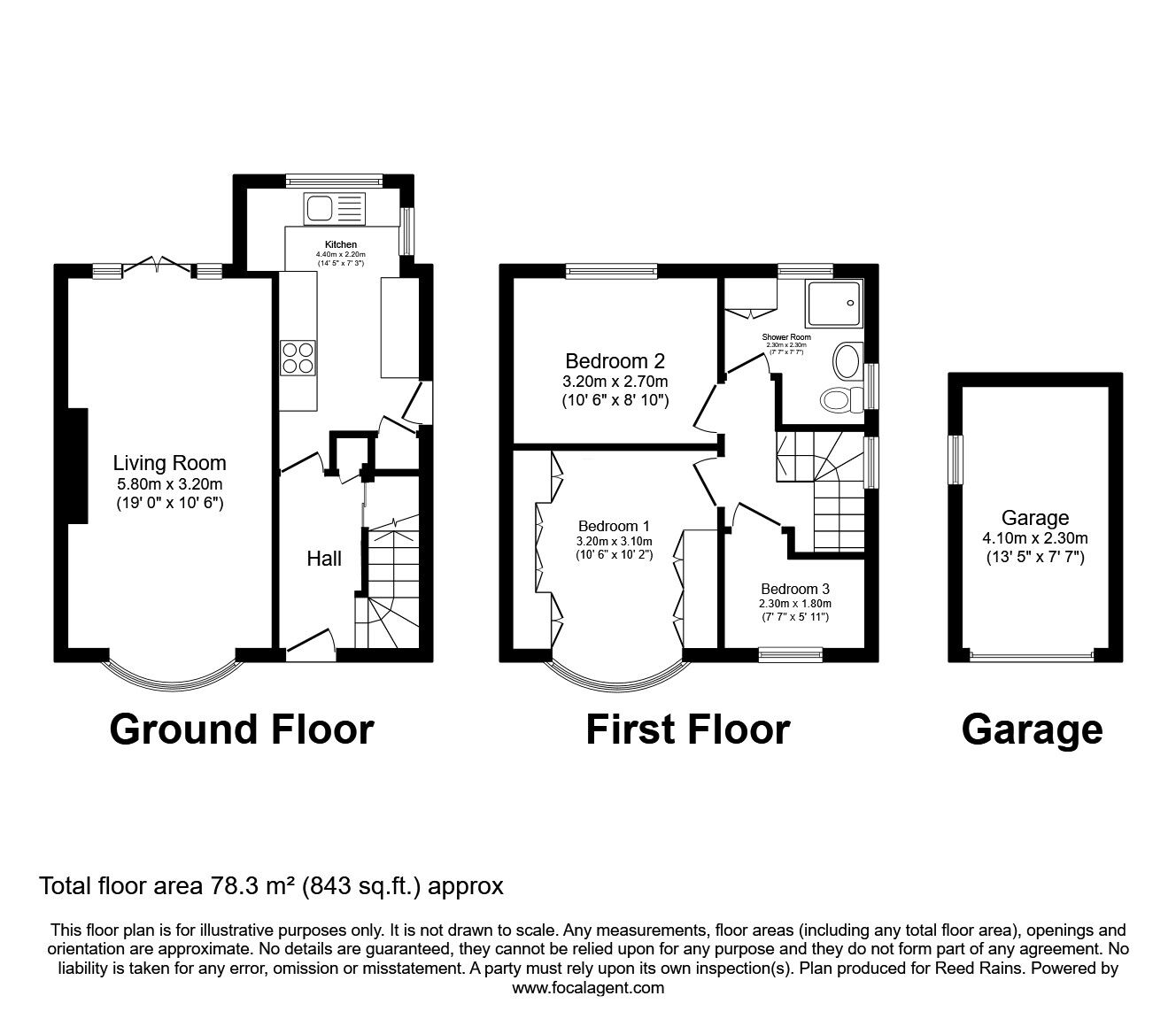 Floorplan of 3 bedroom Semi Detached House for sale, Shakespeare Drive, Cheadle, Greater Manchester, SK8