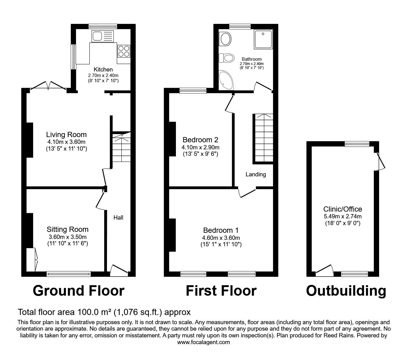 Floorplan of 2 bedroom End Terrace House for sale, Stockport Road, Cheadle, Greater Manchester, SK8