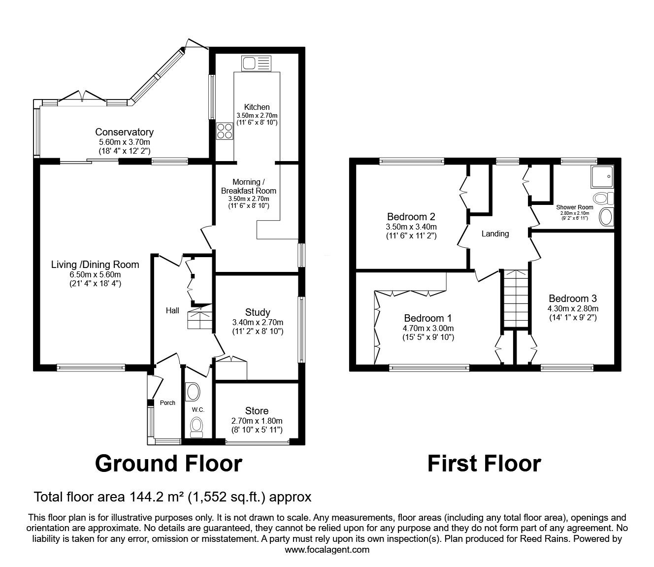 Floorplan of 3 bedroom Detached House for sale, The Tarns, Gatley, Greater Manchester, SK8