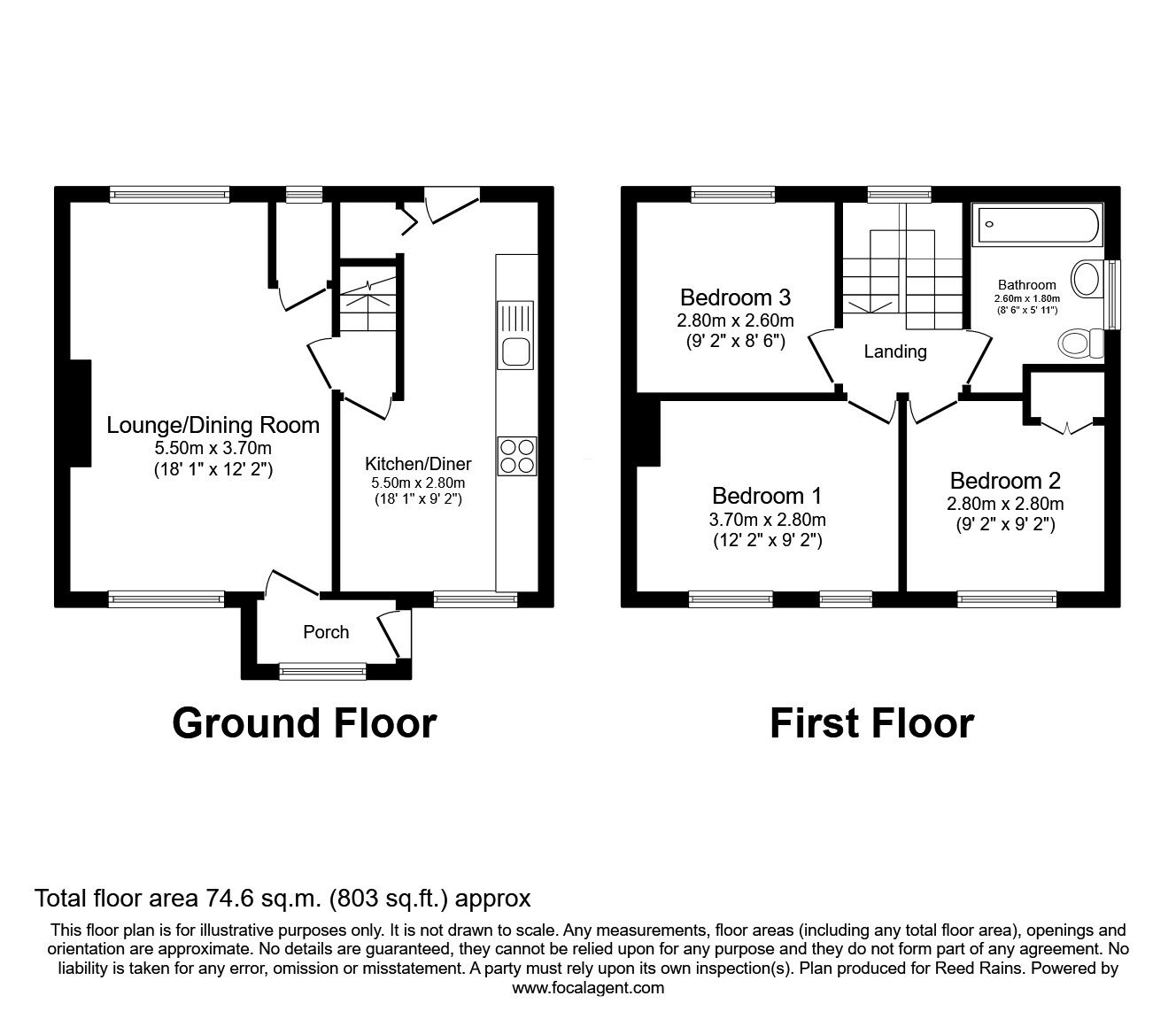 Floorplan of 3 bedroom Semi Detached House for sale, Ash Avenue, Cheadle, Greater Manchester, SK8