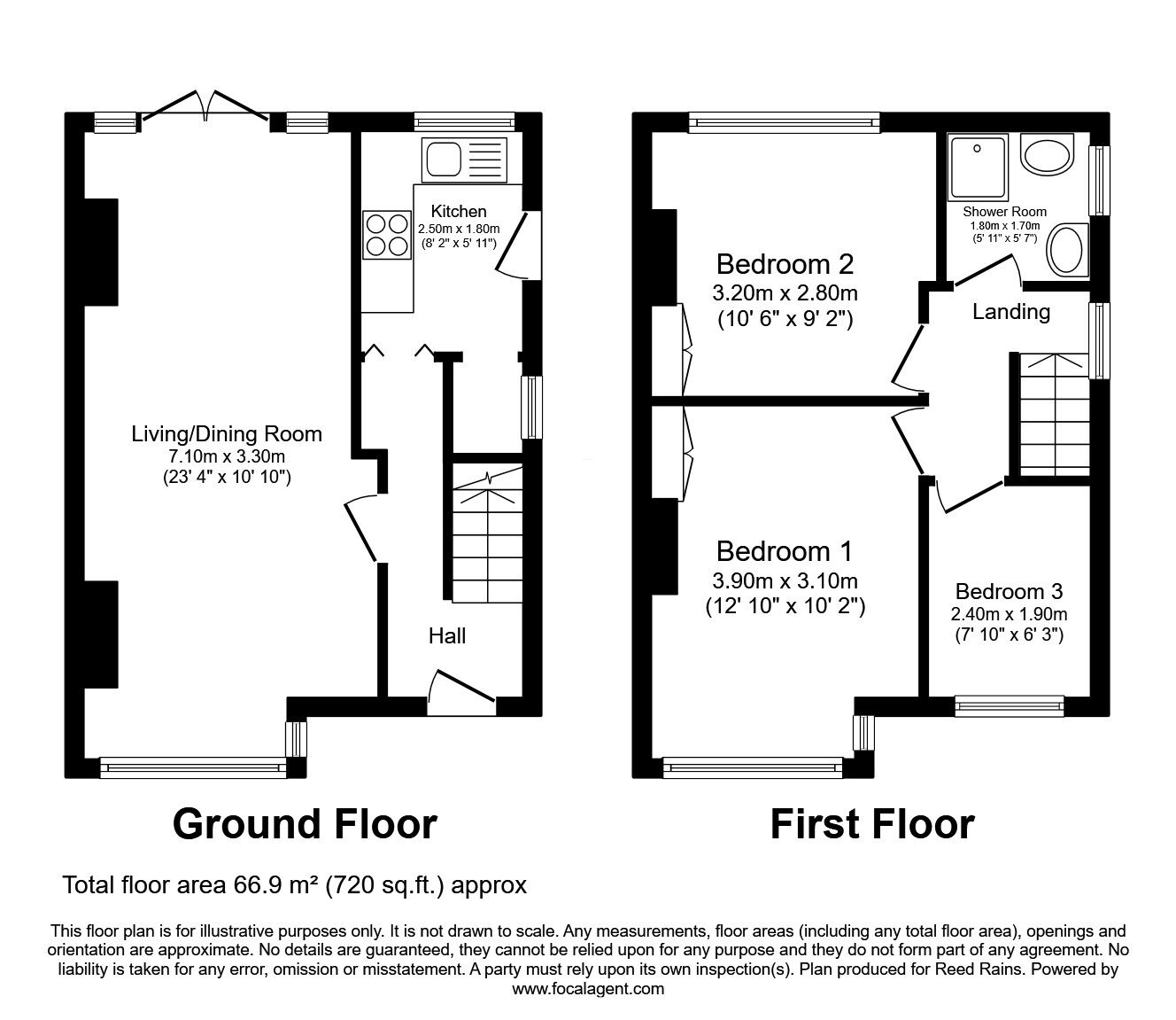 Floorplan of 3 bedroom Semi Detached House for sale, Argyll Road, Cheadle, Greater Manchester, SK8